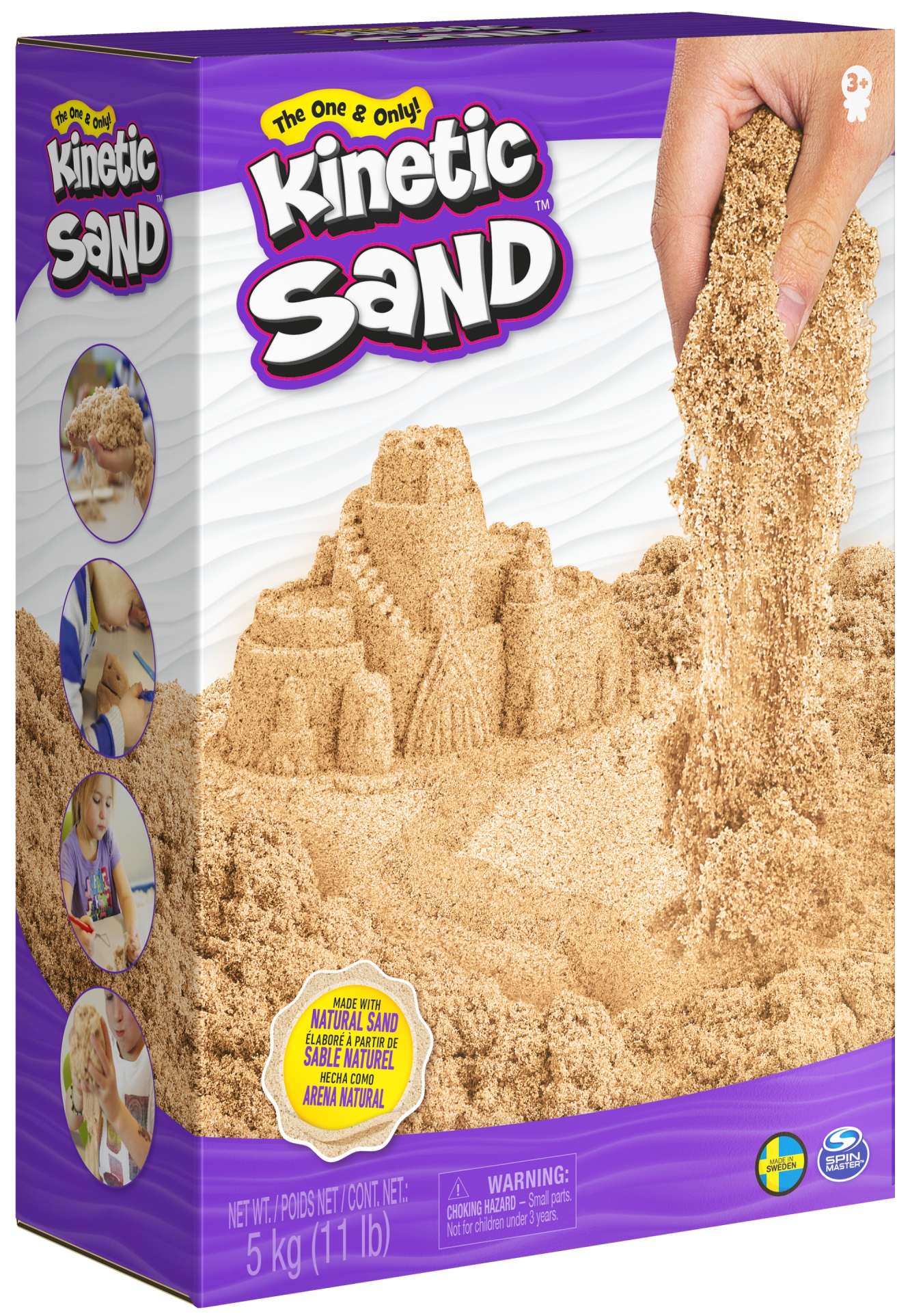 Kinetic Sand Piasek Kinetyczny Kg Br Zowy Pla Owy Naturalny Kolor