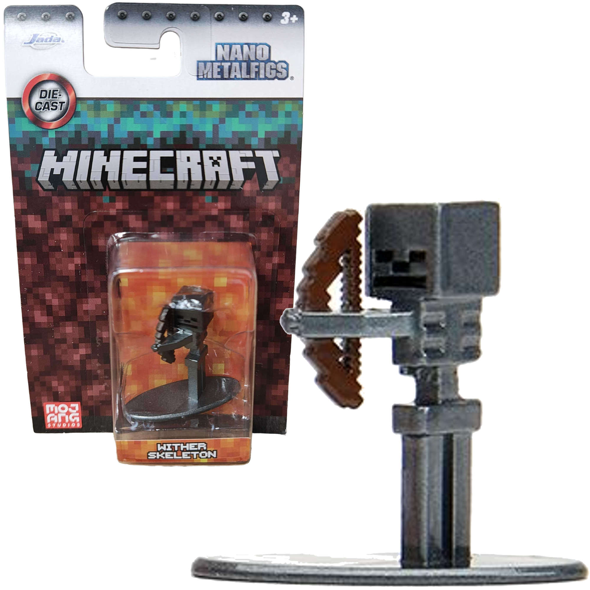 Minecraft Metalowa Figurka Kolekcjonerska Mroczny Szkielet Nano