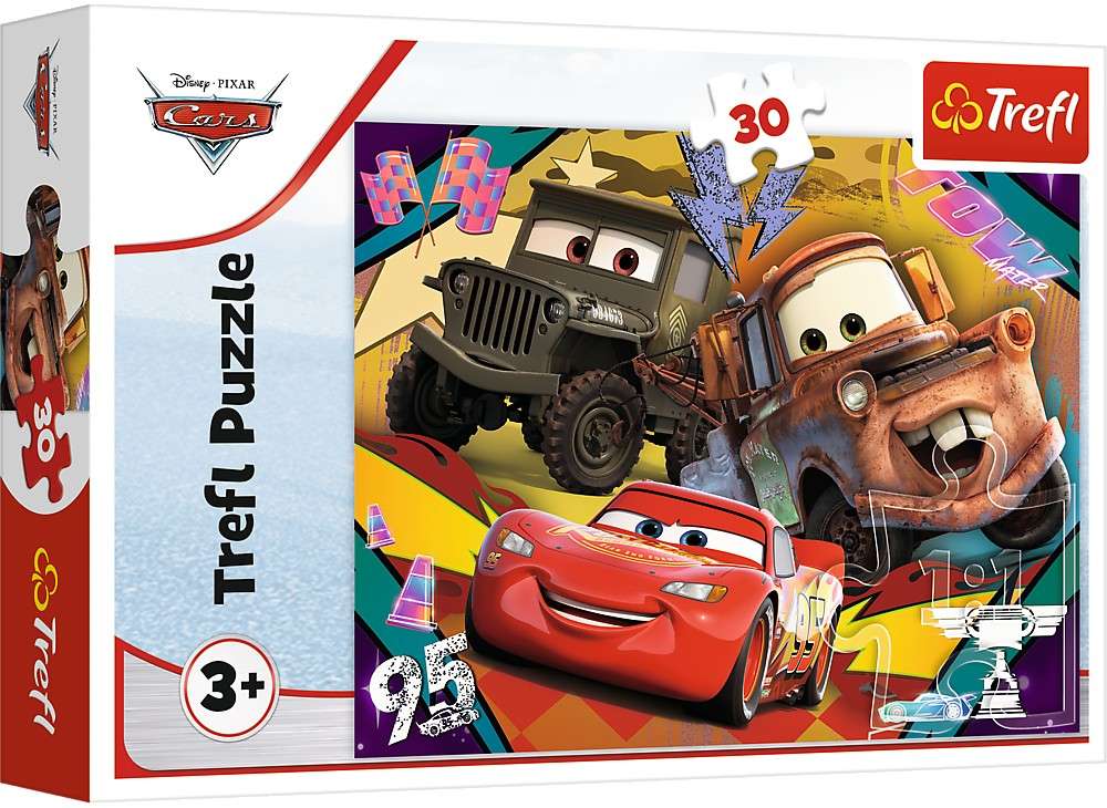 Puzzle 30 elementw Rozpdzone samochody Disney Cars