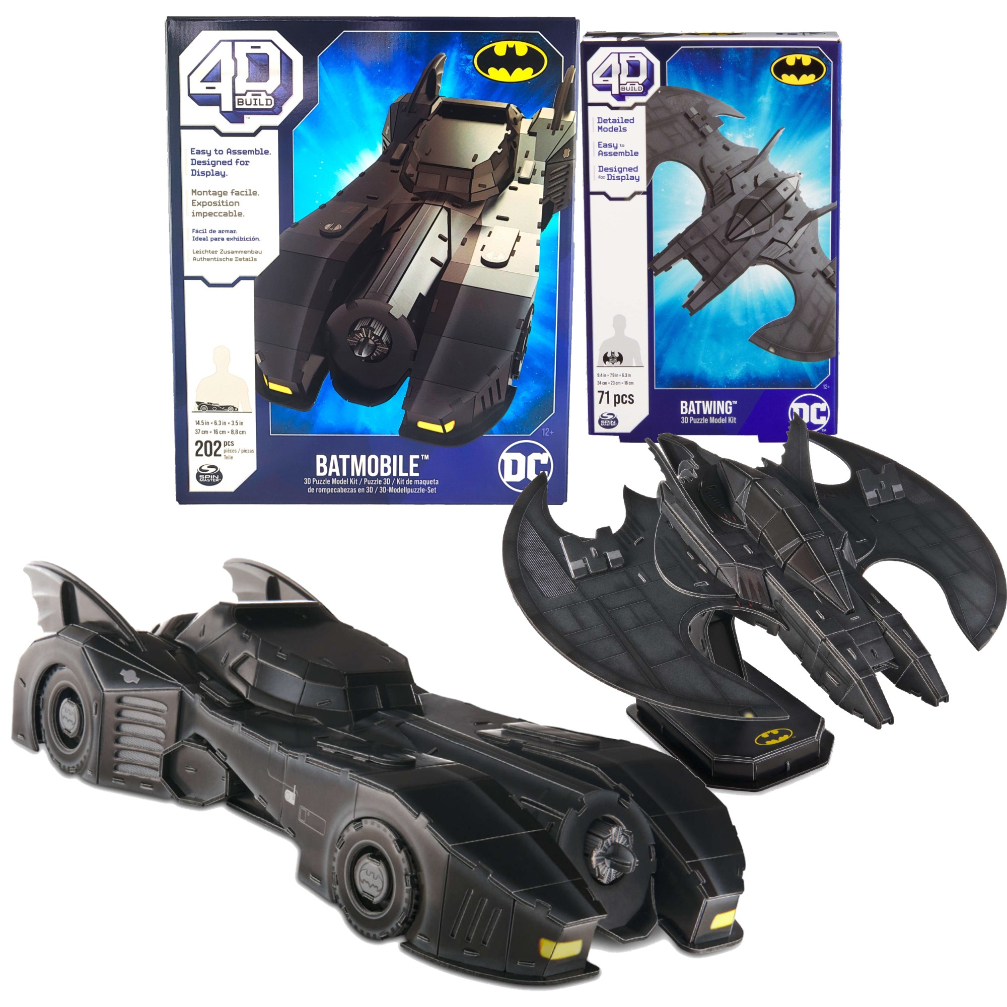 Puzzle 4D Build Batman Batmobile oraz Batwing modeli aut 3D do zoenia