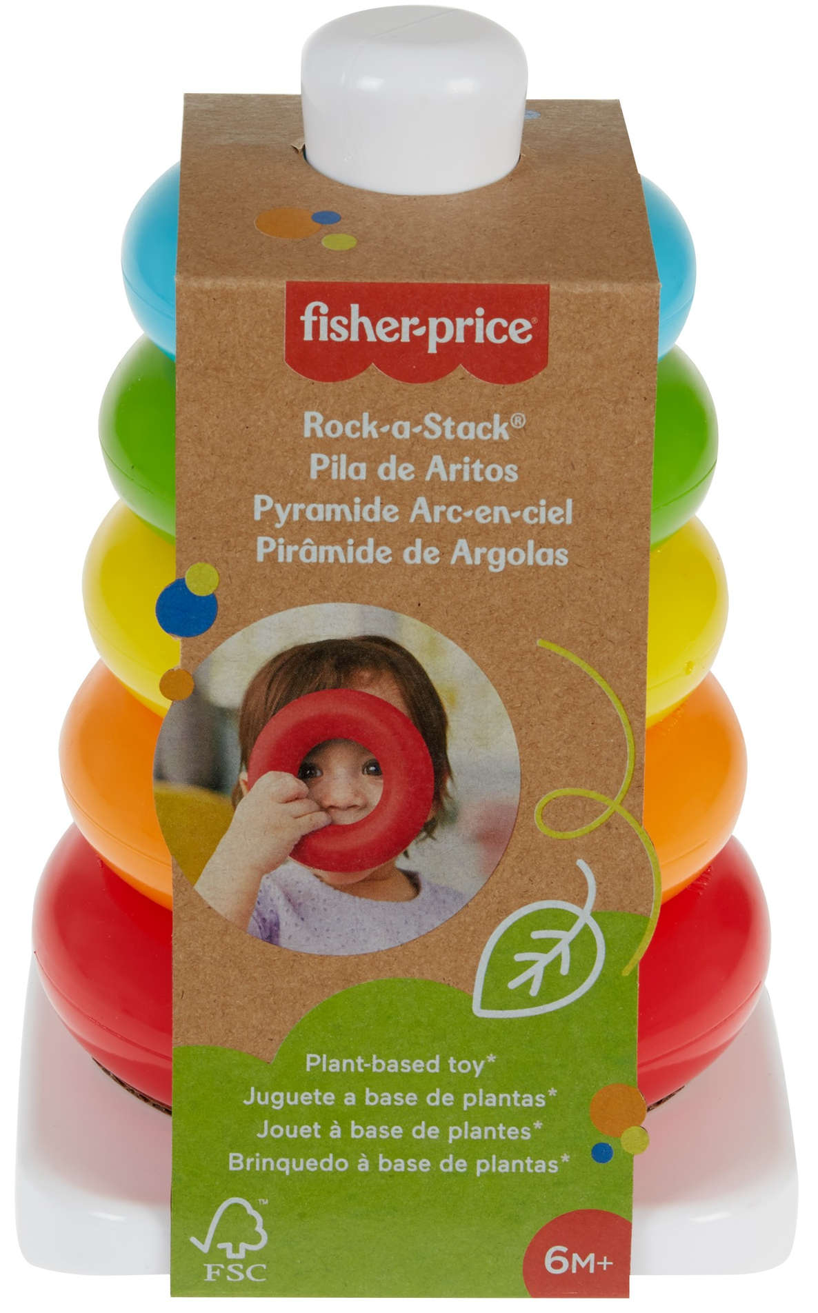 Fisher-Price kolorowa piramidka 6 elementw EKO