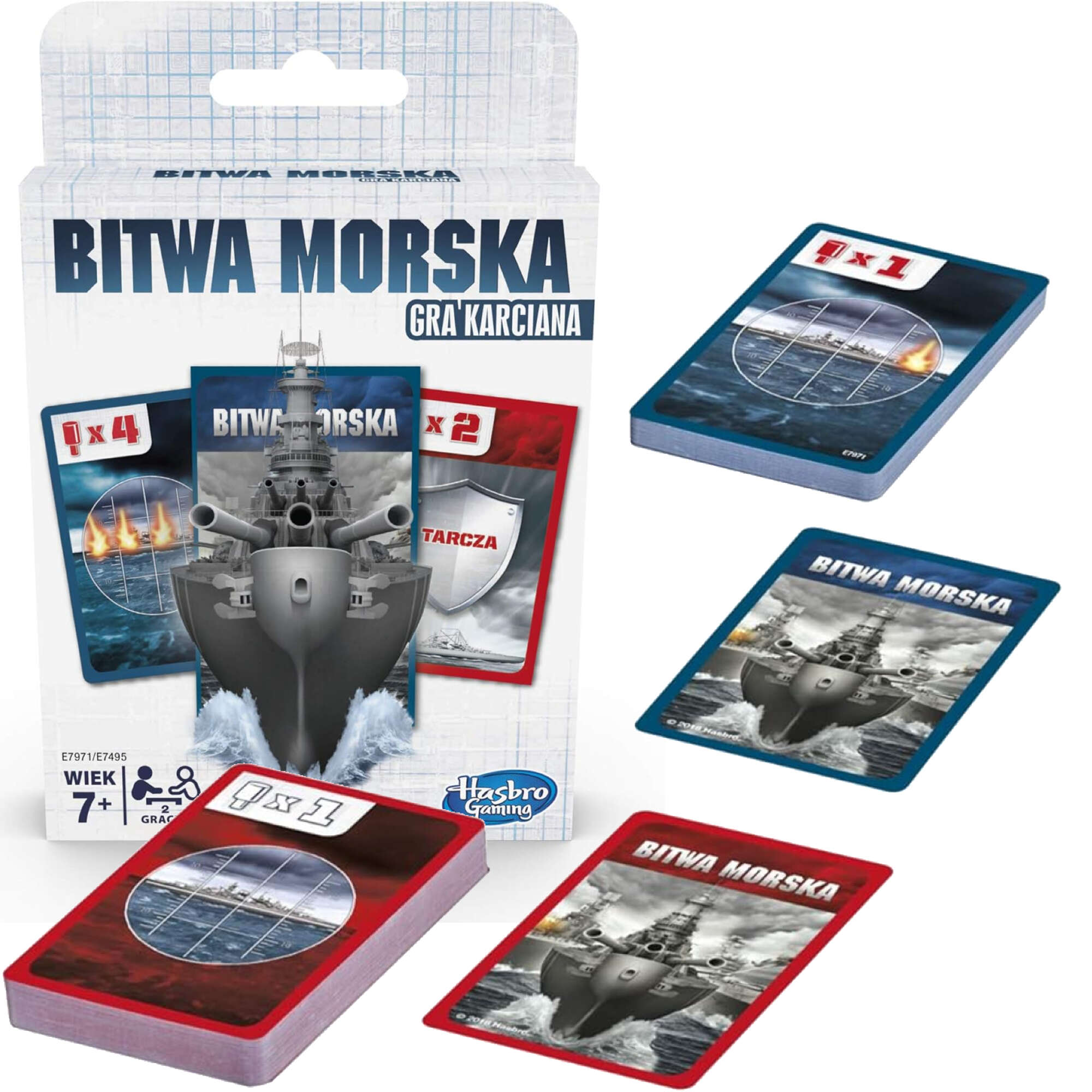 Gra w statki Strategiczna Gra Karciana Bitwa Morska karty wersja polska 7+