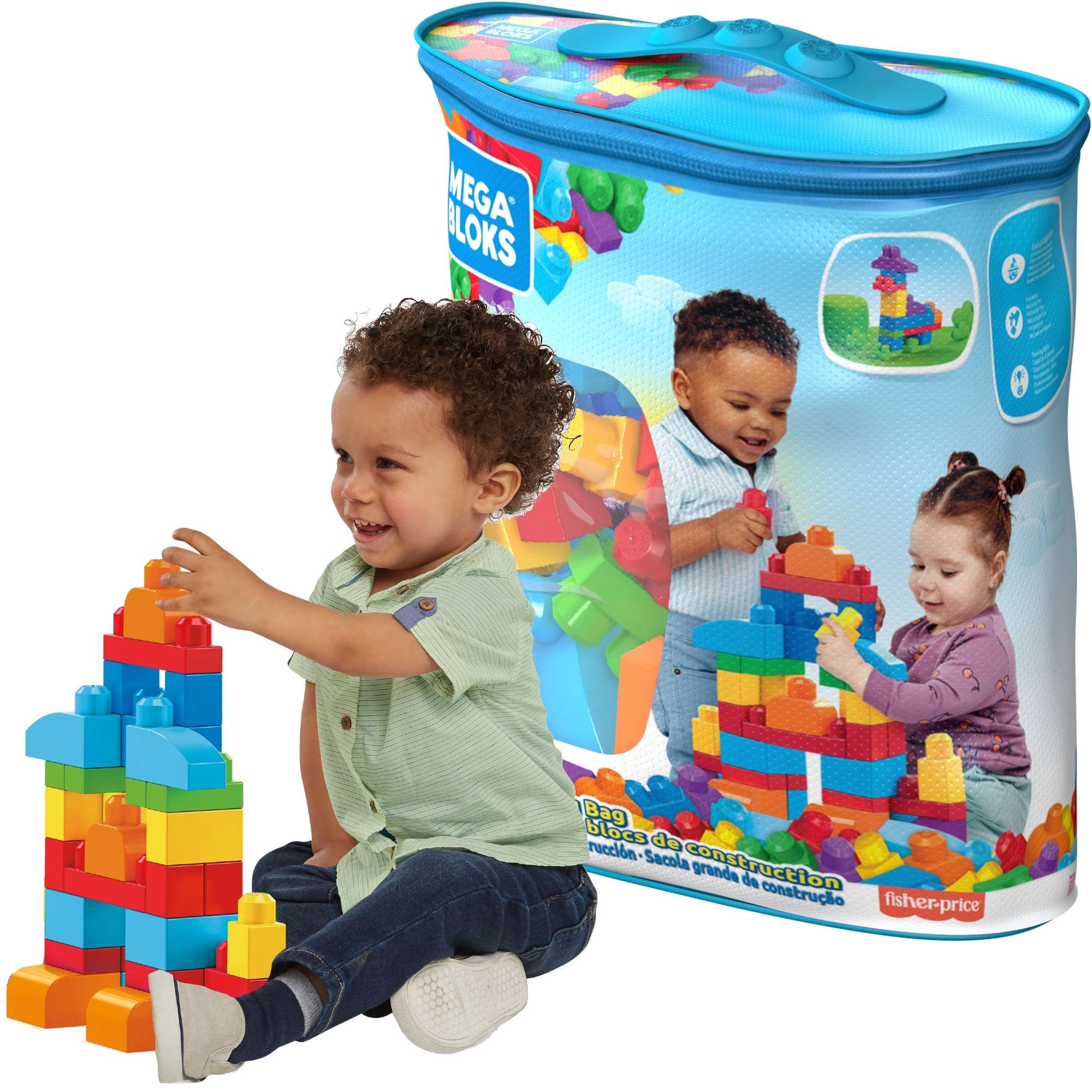 Mega Bloks Zestaw klockw w torbie 60 elementw