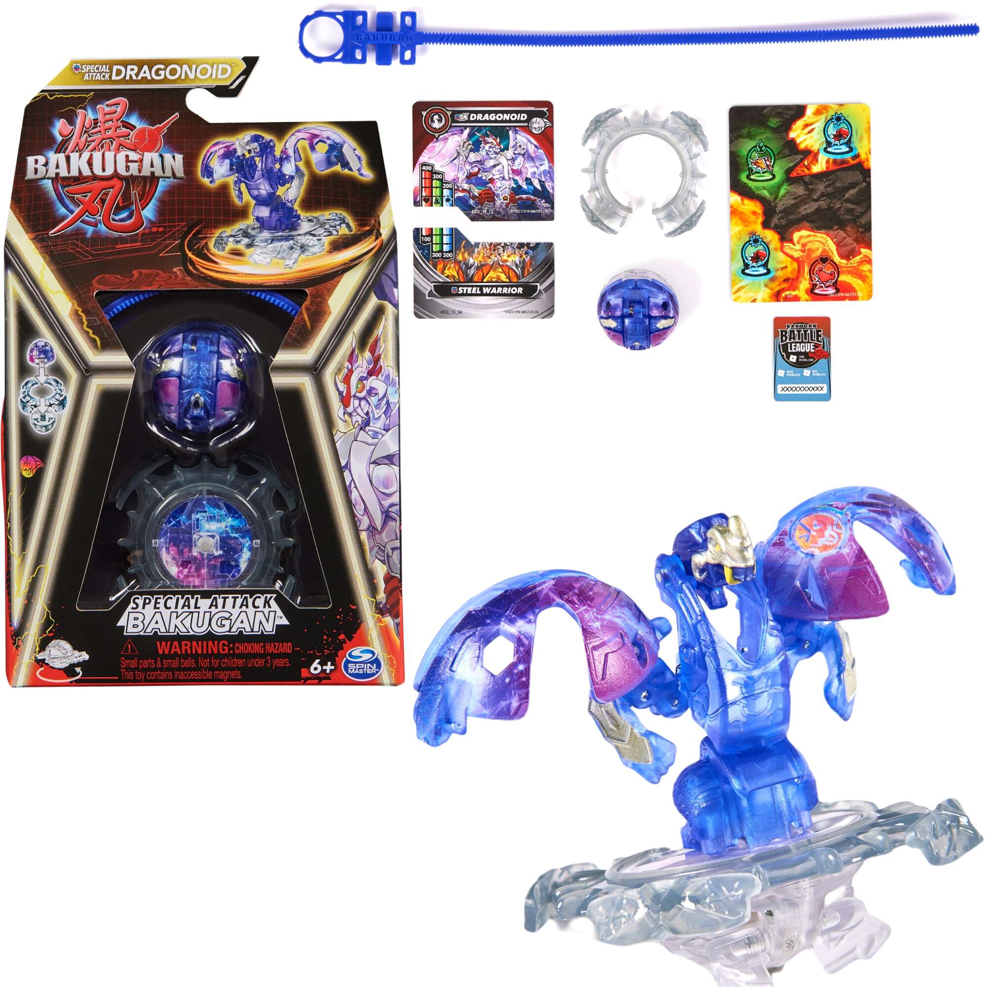 Bakugan zestaw Special Attack Dragonoid Wirujca kolorowa figurka akcji + karty