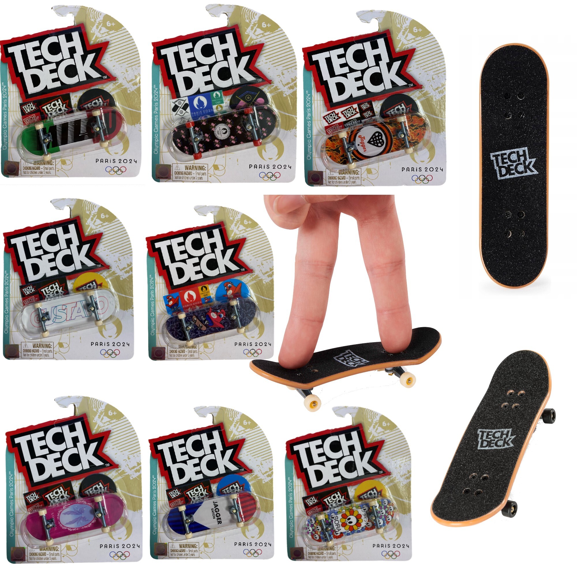 Fingerboard deskorolka Olympic Games Paris 2024 Zestaw 2 Szt Tech Deck