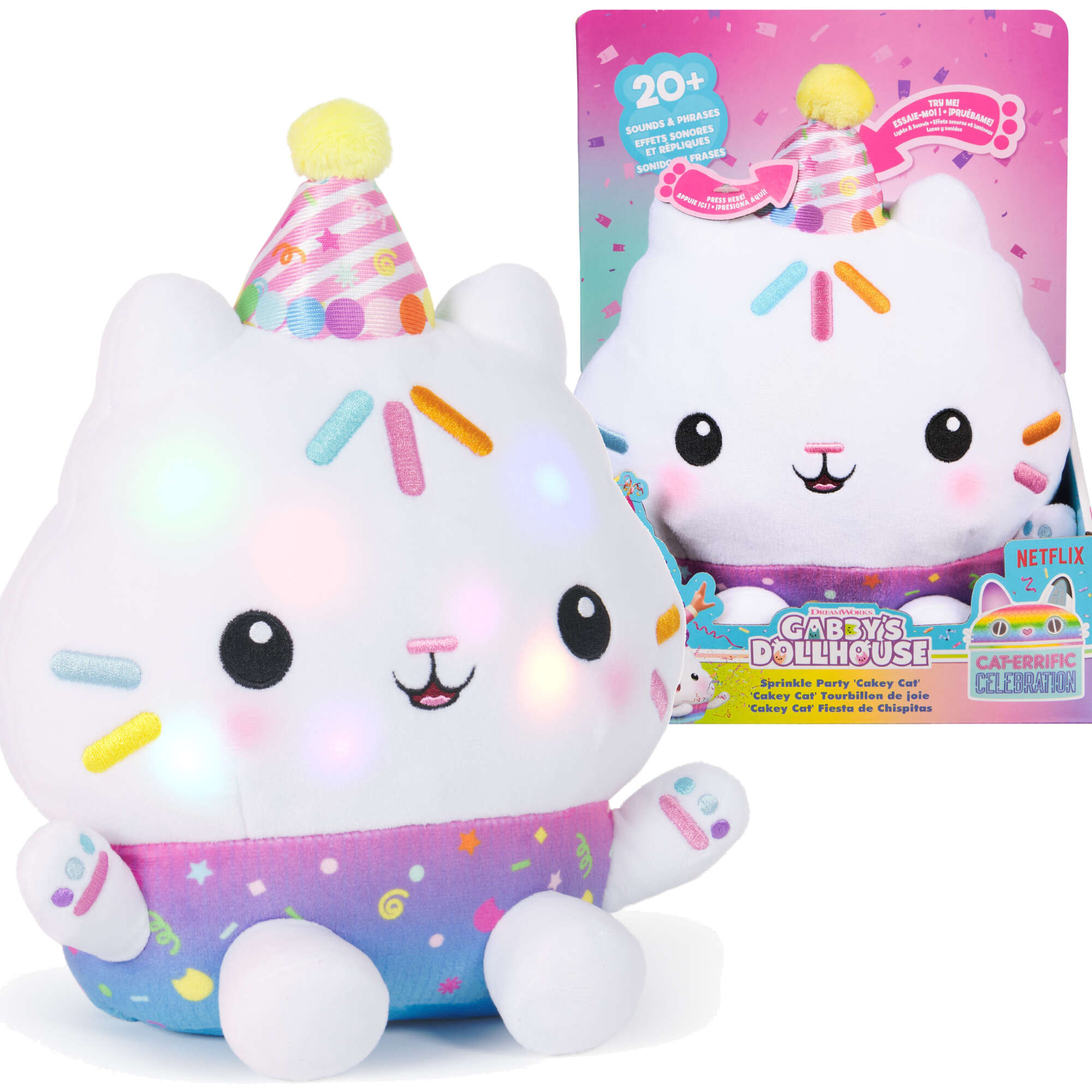 Koci Domek Gabi Interaktywna Maskotka akotek Cakey Cat 25 cm