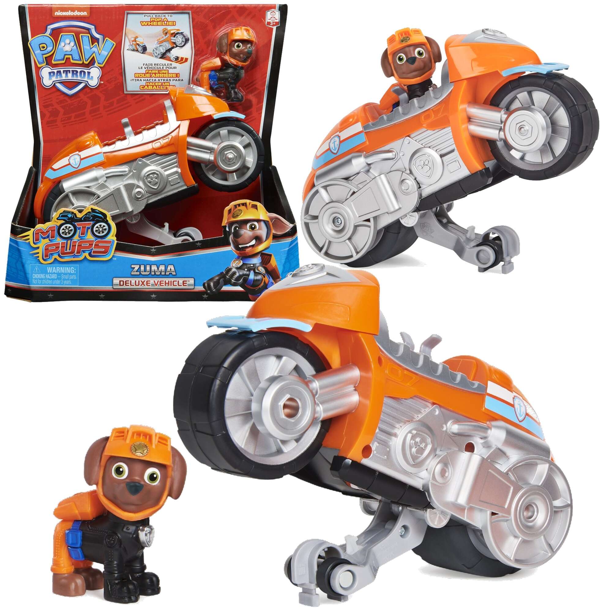 Psi Patrol Motopieski Zuma figurka i motocykl motor pojazd deluxe Spin Master