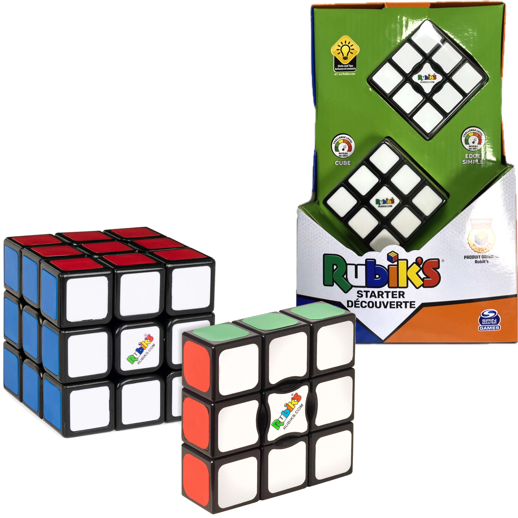 Zestaw 2 Kostki Rubika: 3x3 + Rubik's Edge Simple Dla Pocztkujcych dla pocztkujcego