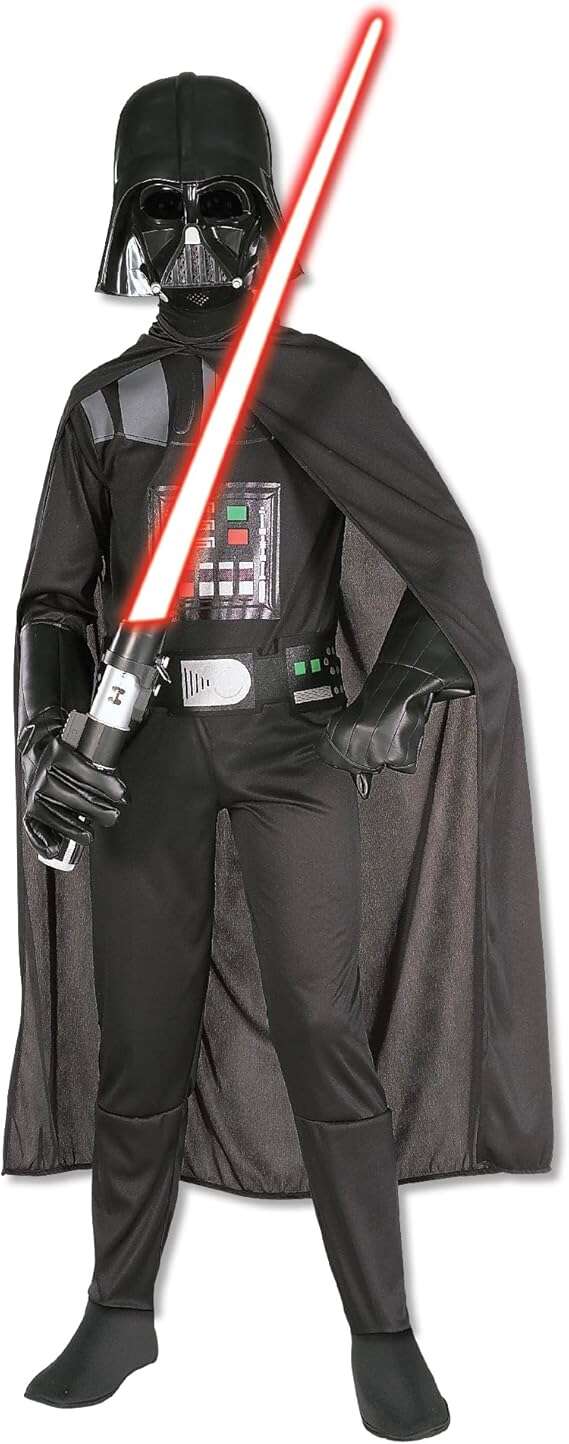 Strj karnawaowy Star Wars Gwiezdne Wojny Darth Vader kostium czarne przebranie 122-128 cm (7-8 lat)