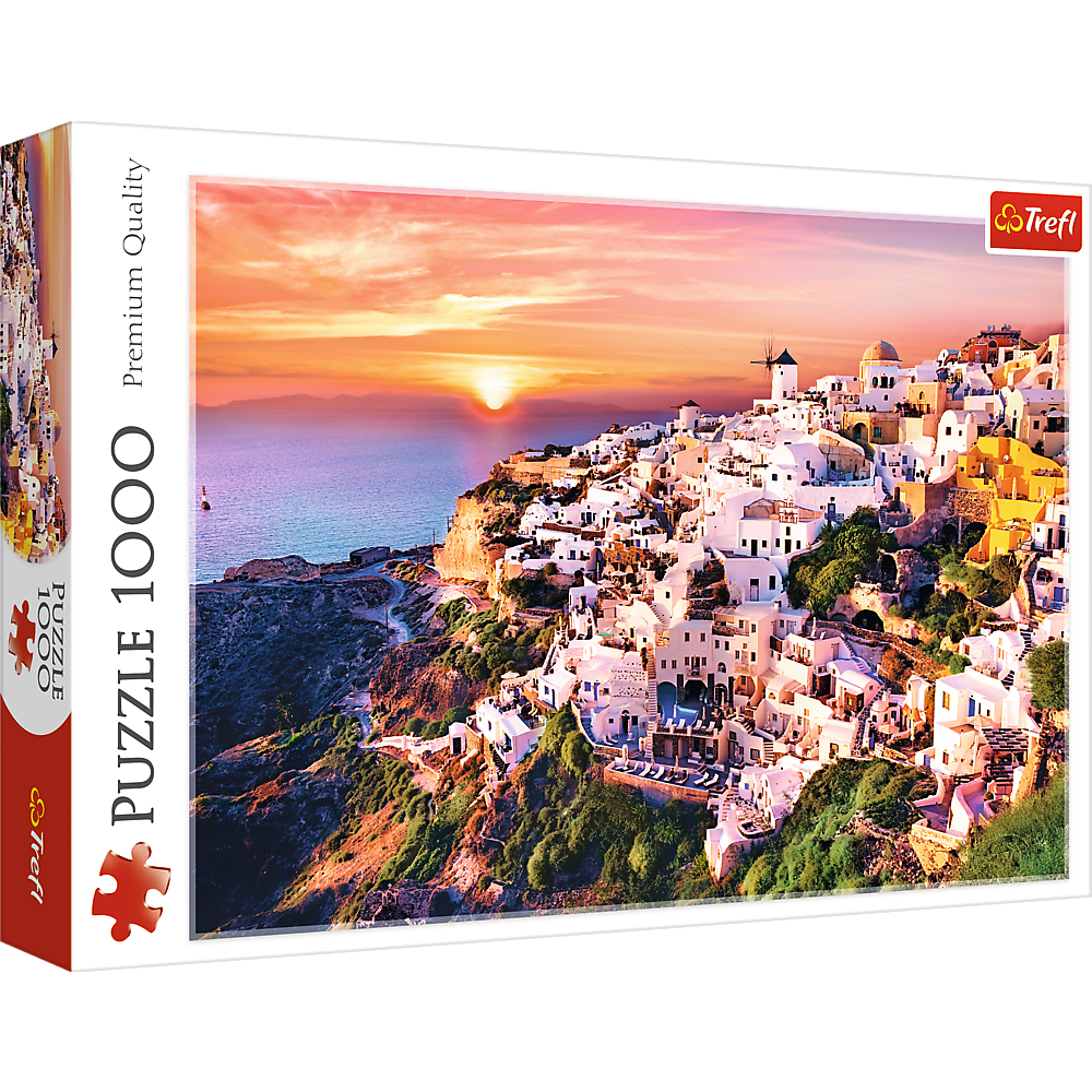 Puzzle 1000 Zachd Soca Nad Santorini Trefl