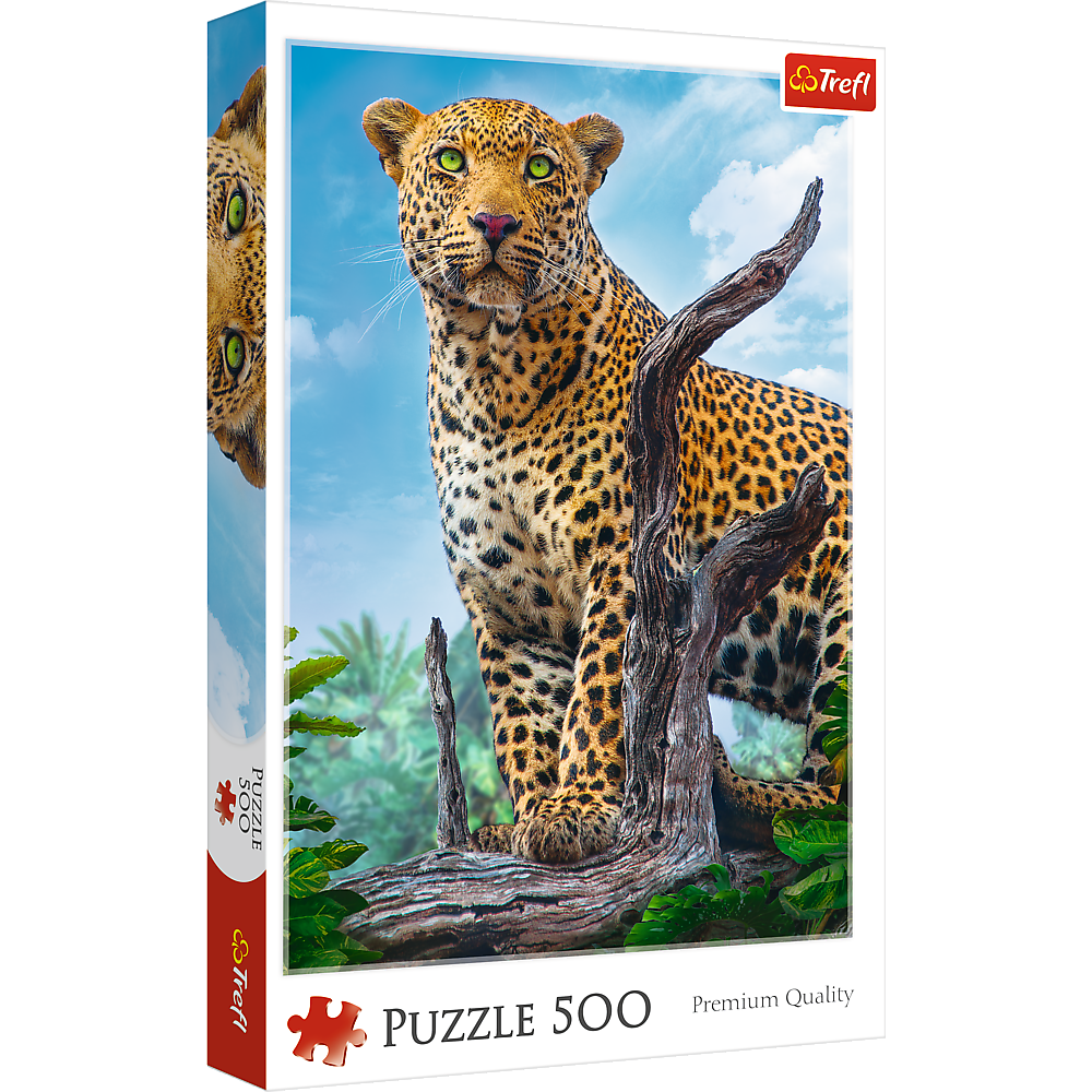 Puzzle 500 Dziki Lampart Trefl