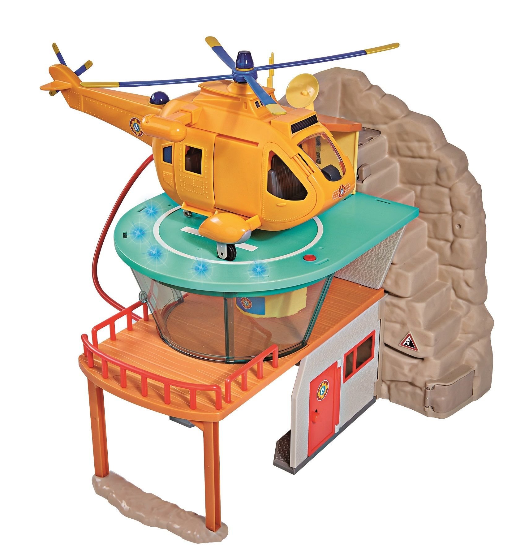 Straak Sam Stacja ratownictwa grskiego i Helikopter ratunkowy Wallaby 2 wiato/dwik + figurki