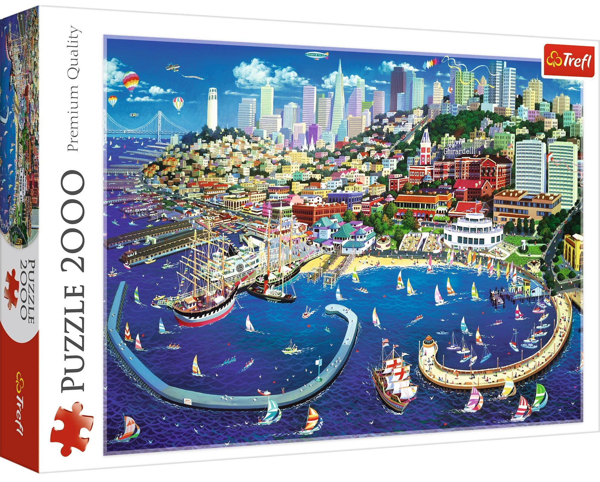 Puzzle 2000 elementw, Zatoka San Francisco, Trefl 27107