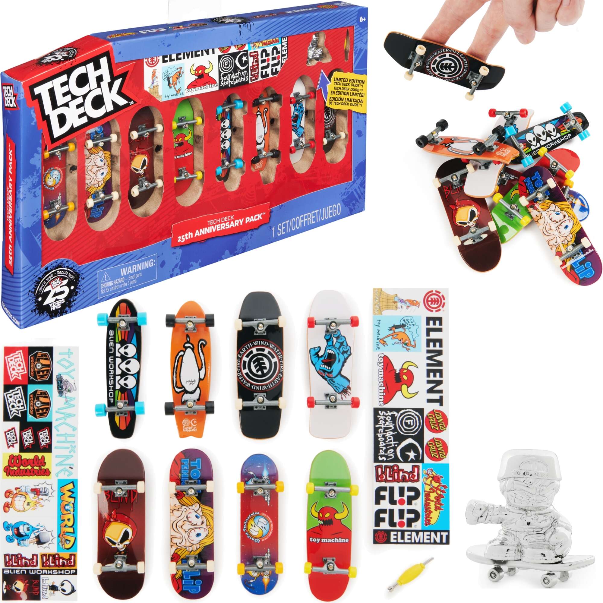 Tech Deck Zestaw kolorowe Deskorolki fingerboard 8-pak Prace rczne skateboards figurka tech deck dude