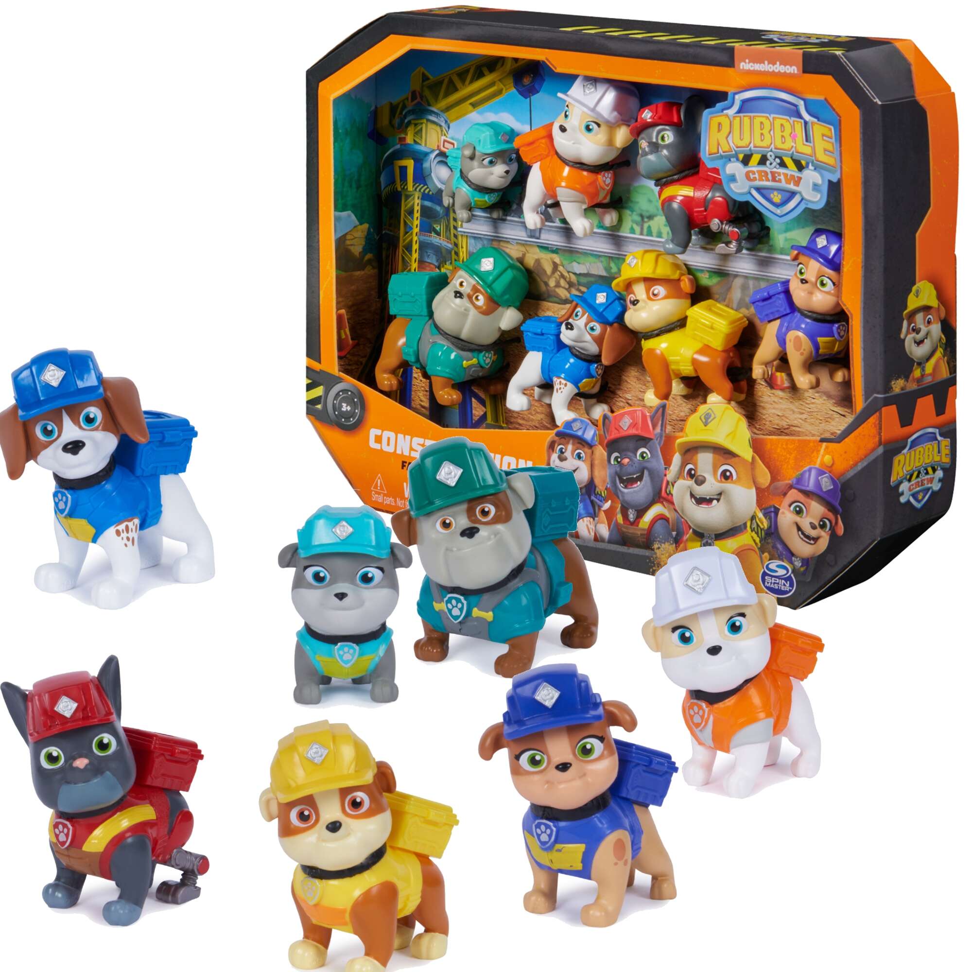 Psi Patrol Rubble i jego ekipa Duy zestaw 7 figurek postacie z bajki