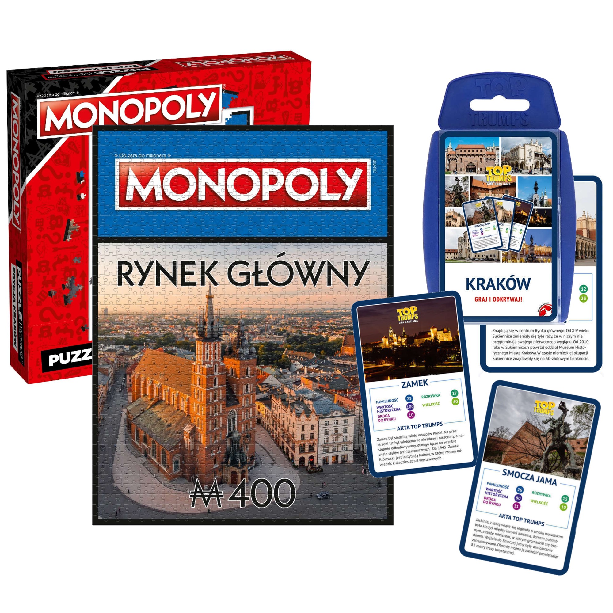 Winning Puzzle Monopoly Krakw Rynek Gwny 1000 elementw + Gra karciana GRATIS