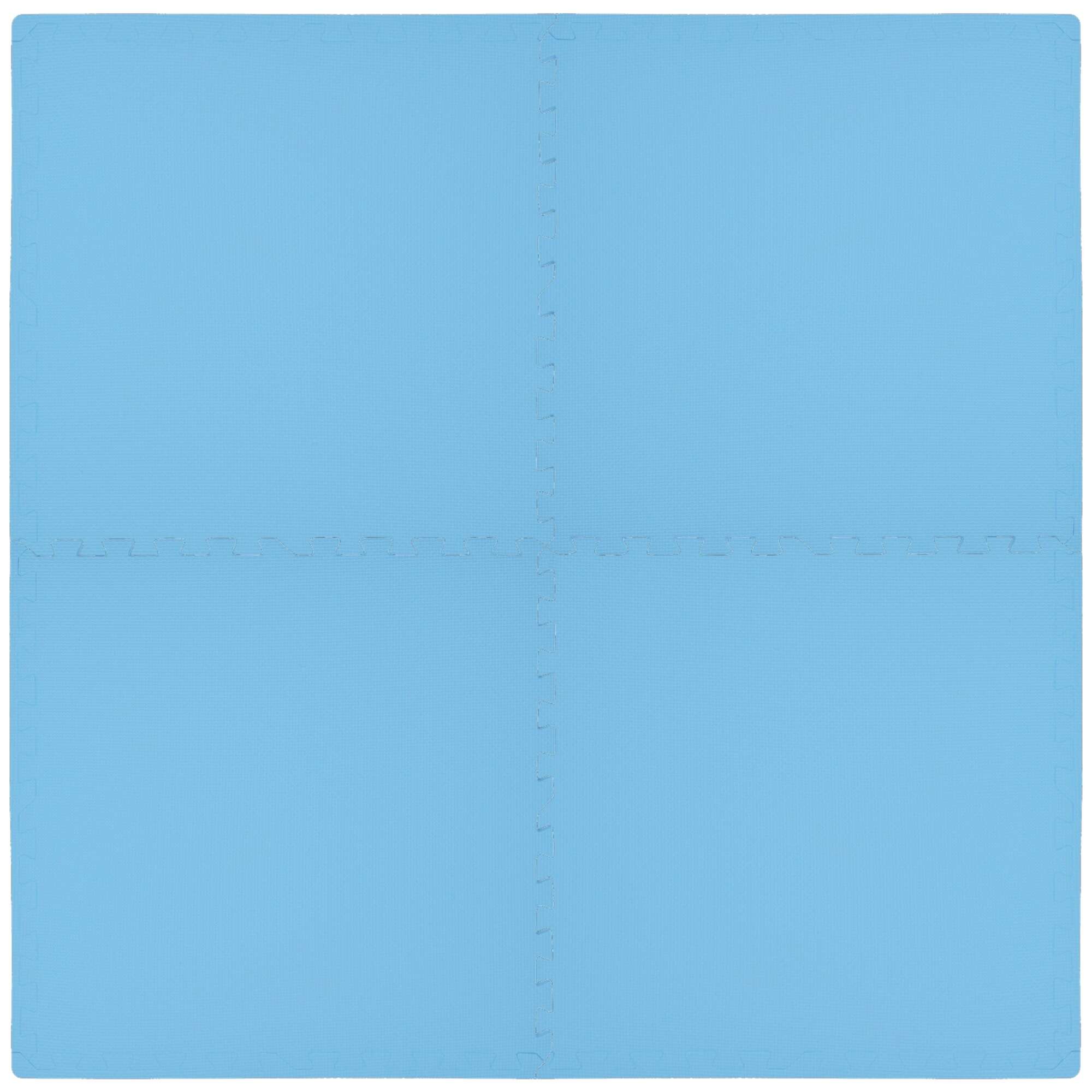 Mata piankowa podogowa Humbi 120x120 Due puzzle piankowe wodoodporne bezpieczne 4 szt. bkitny jasny niebieski