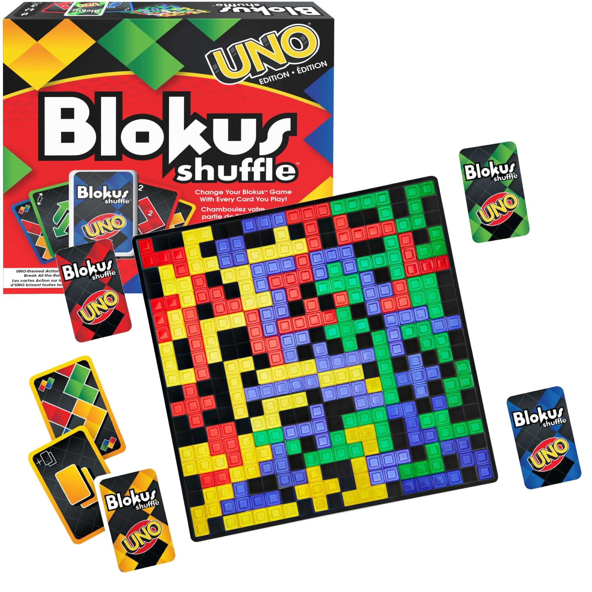 Strategiczna gra planszowa Blokus Shuffle edycja UNO