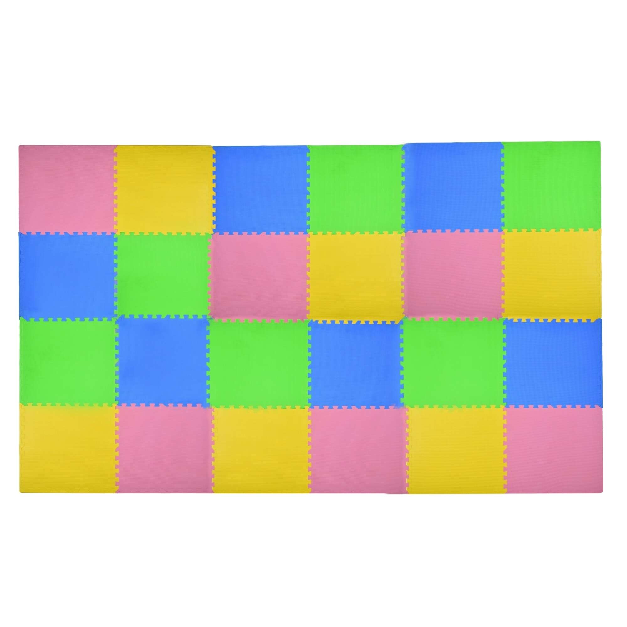 Humbi mata piankowa puzzle piankowe fitness wodoodporne pod basen 24 szt. kolorowa 360 x 240 x 1 cm