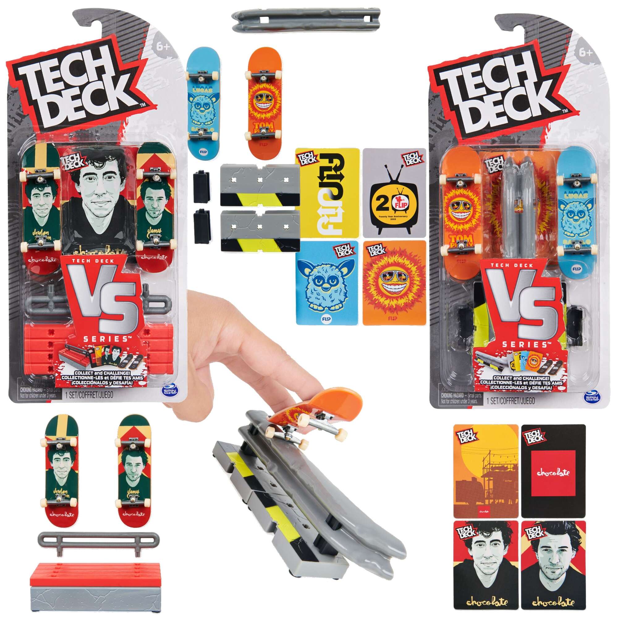 Tech Deck VS Series Flip i Chocolate zestaw z deskorolkami i przeszkodami