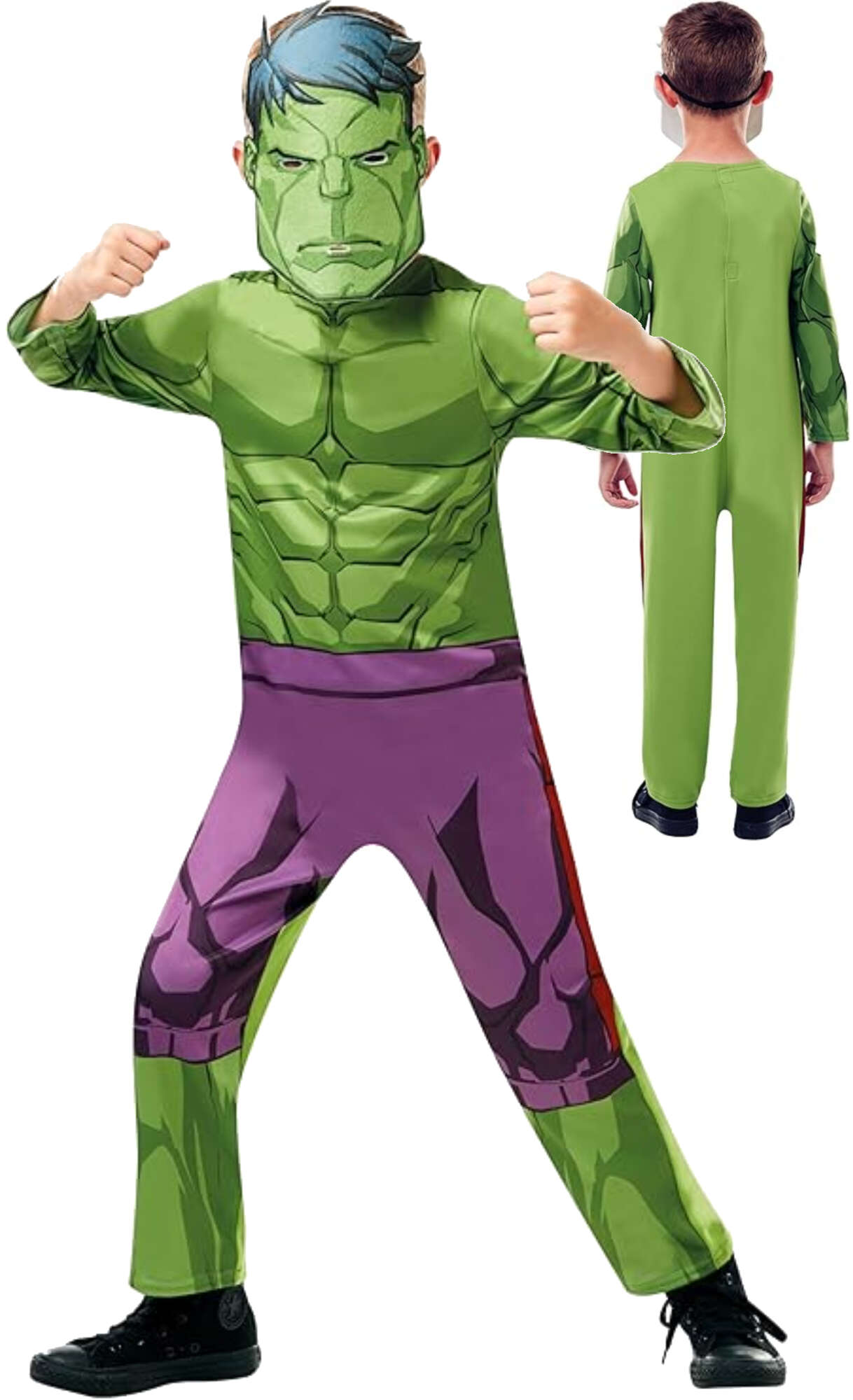 Strj karnawaowy Marvel Avengers Hulk kostium zielone przebranie 110-116 cm (5-6 lat)