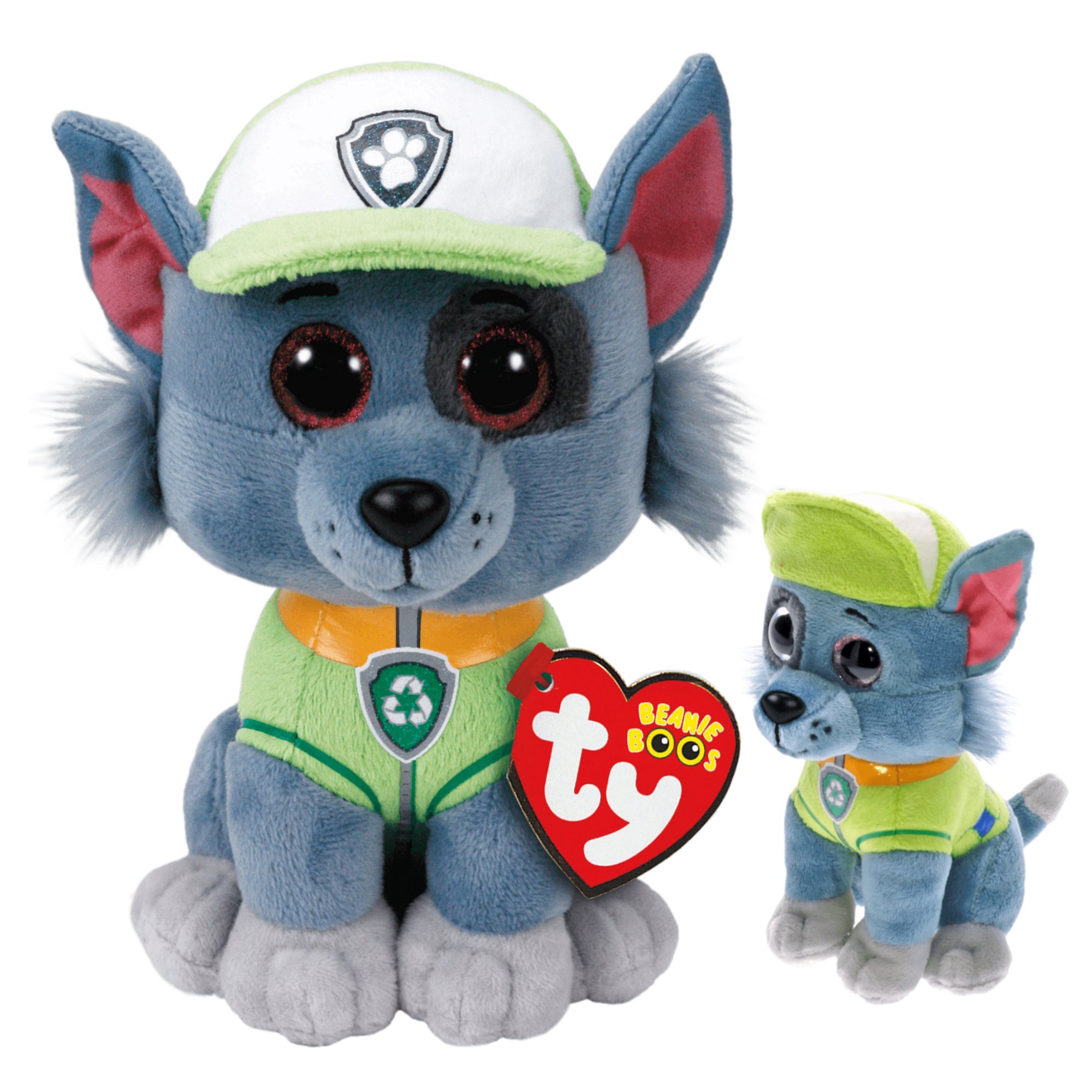 Psi Patrol Maskotka Piesek Mikki Pluszak Rocky Przytulanka Beanie Boo's Brokatowe oczy 24cm 3+ TY