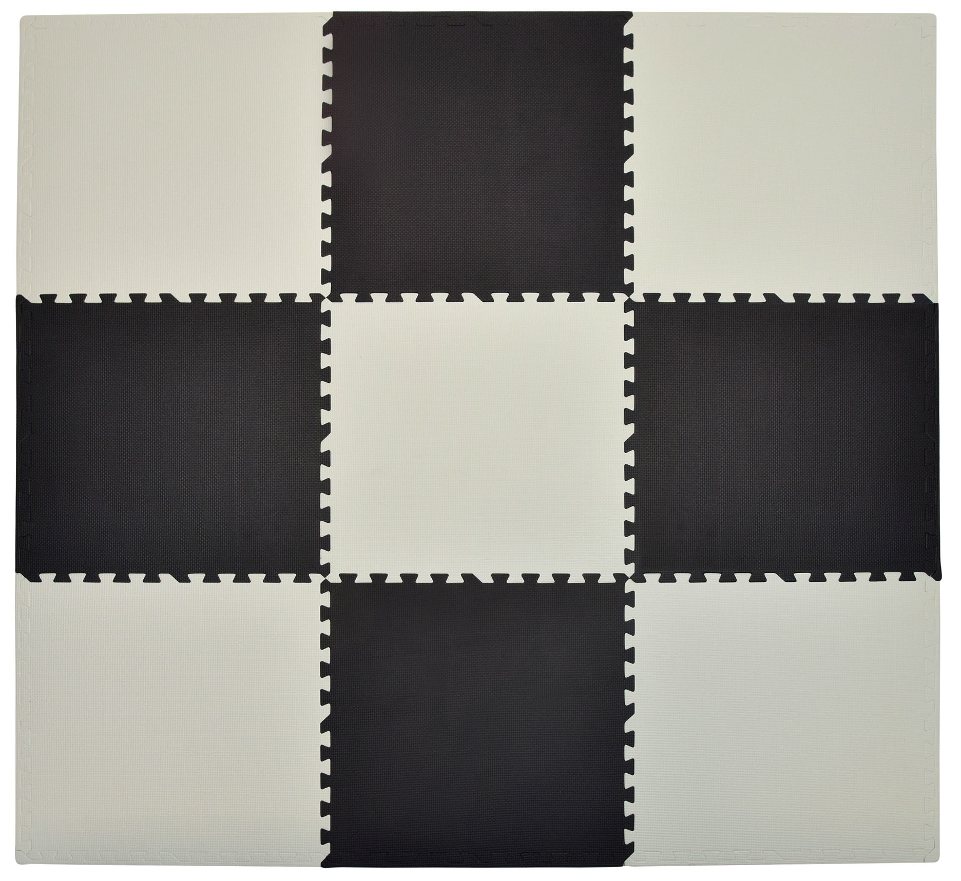 Humbi Mata piankowa Puzzle piankowe 180 x 180 x 1cm 9 szt. kontrastowa szachownica