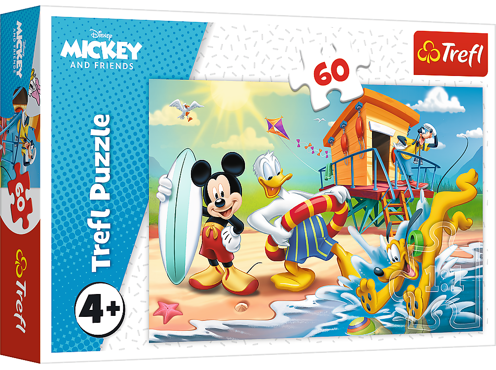 Trefl 17359 Puzzle 60 Ciekawy dzie Mikiego i przyjaci Myszka Mickey Miki