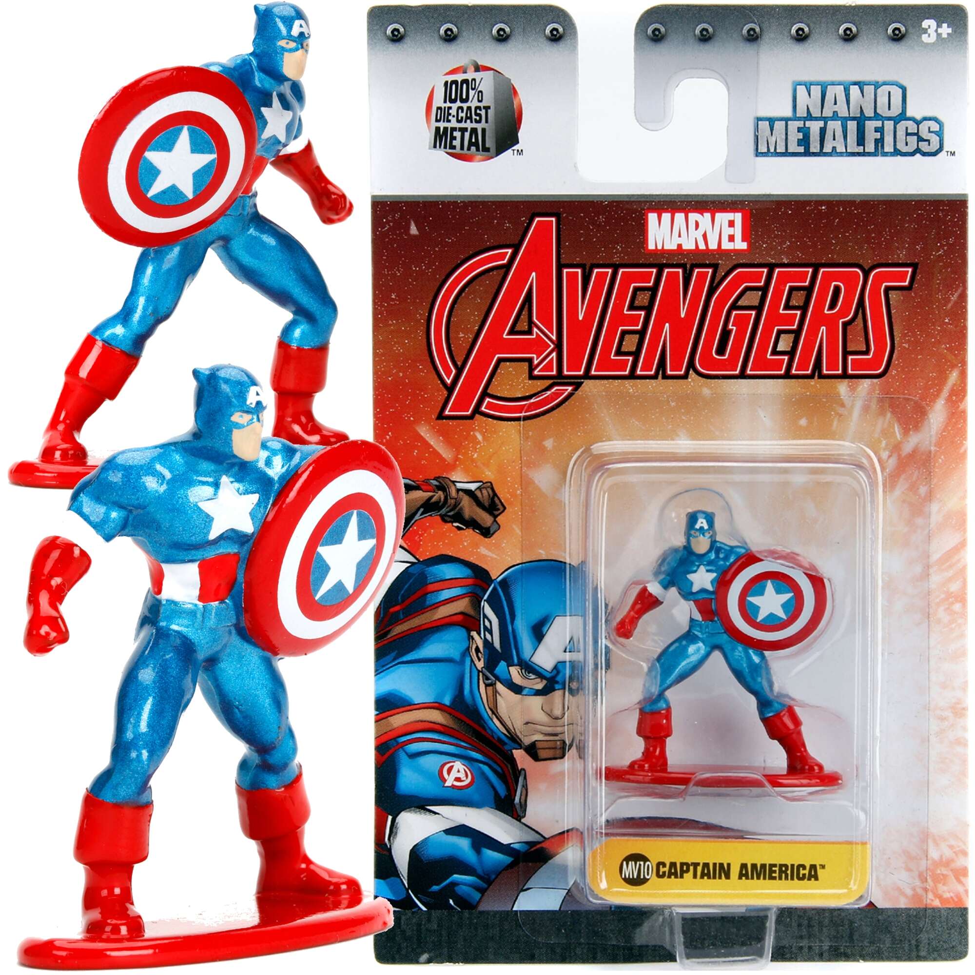 Marvel Figurka Kolekcjonerska Captain America Bohater Nano Metalfigs 4cm