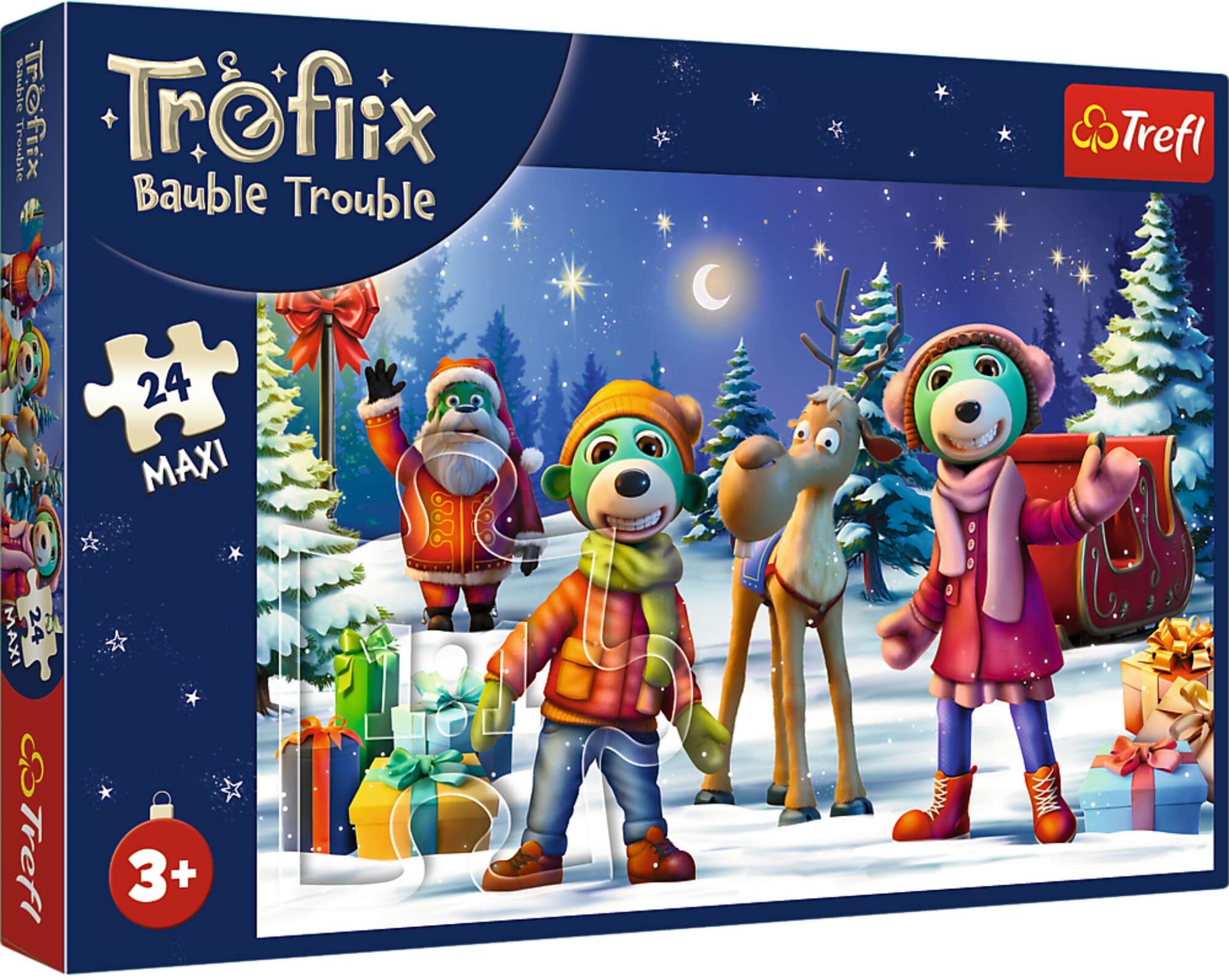 Puzzle Maxi 24 Trefliki lepi bawana Treflix Bauble Trouble Trefl