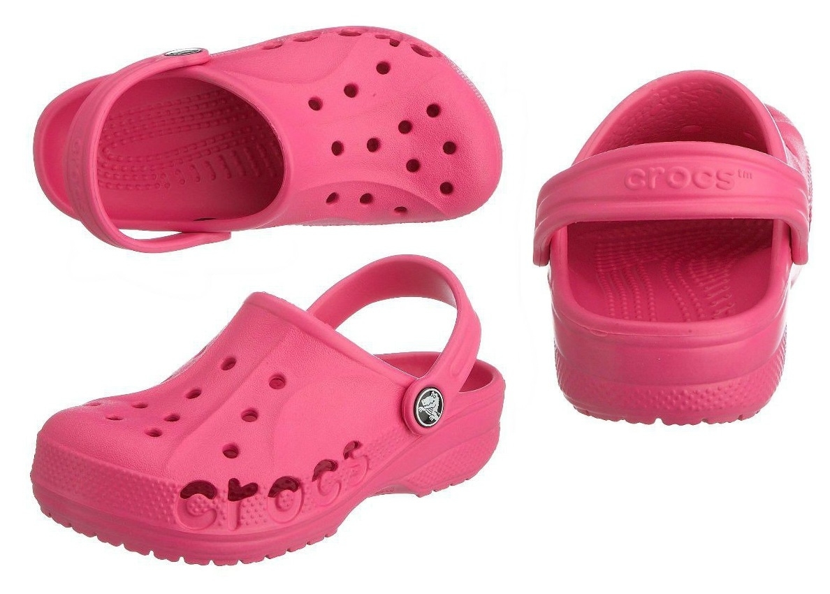 Crocs Baya Kids Fuchsia Rowe klapki dla dzieci Fuksja