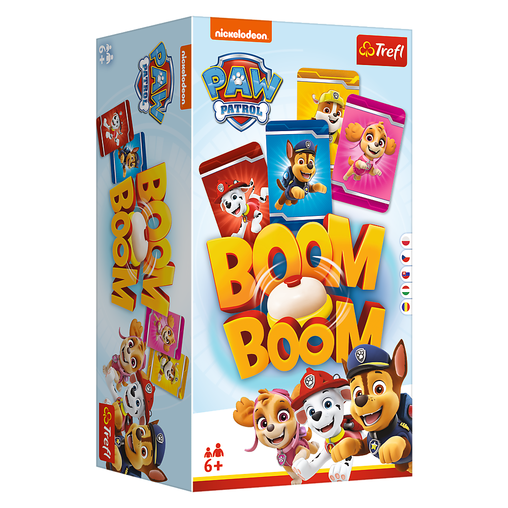 Gra Psi Patrol Boom Boom dla dzieci karciana rodzinna towarzyska planszowa