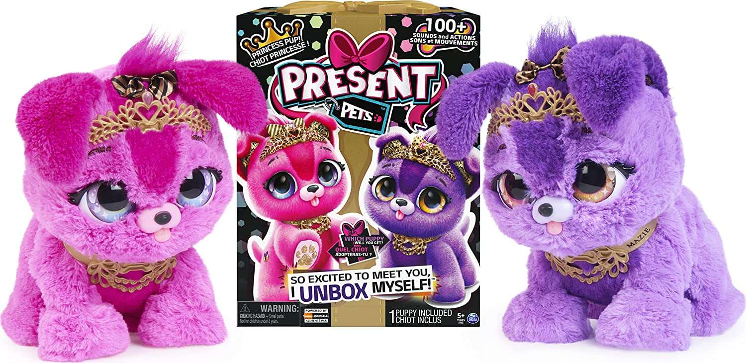 Present Pets Sparkle Princess interaktywny piesek niespodzianka