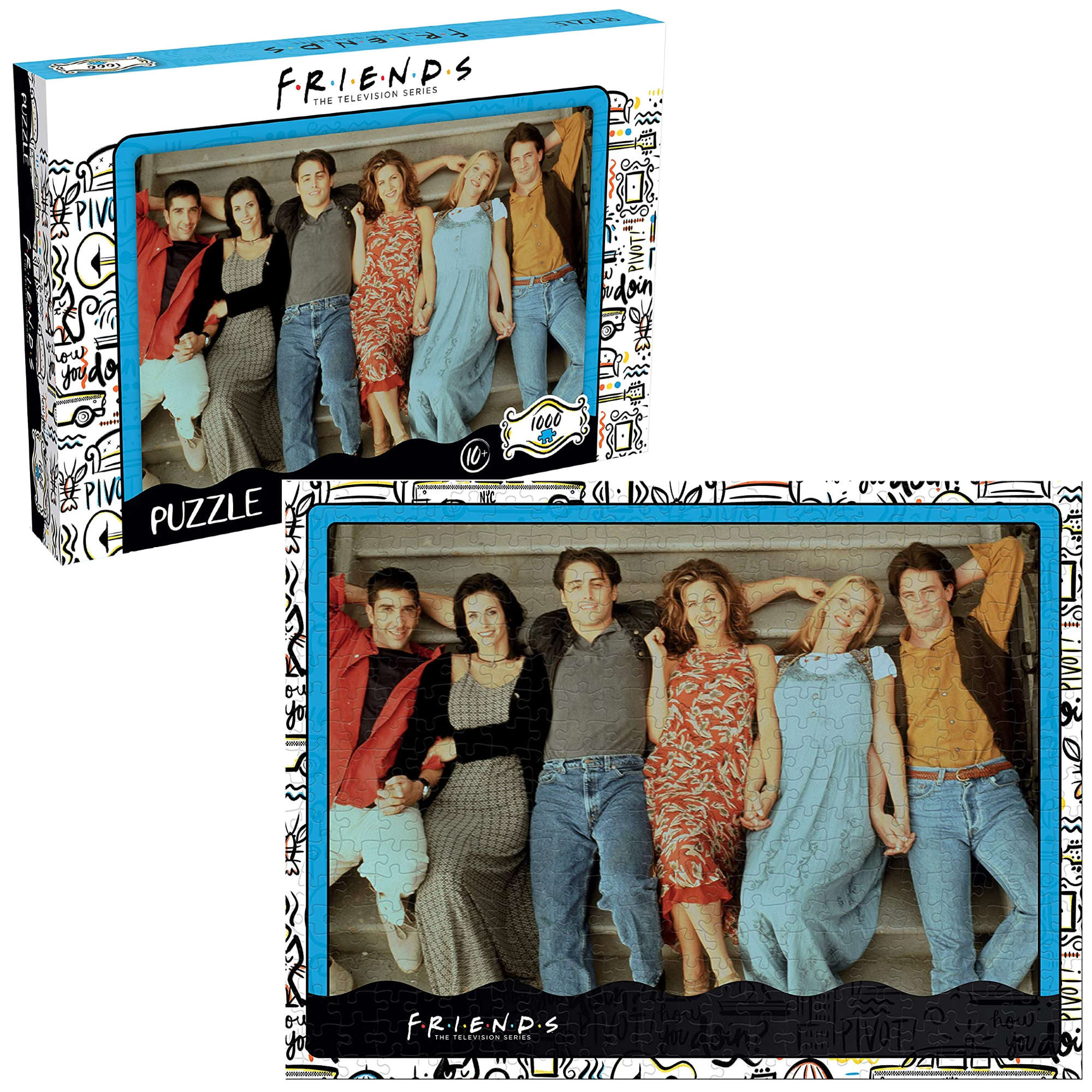 Puzzle Friends Przyjaciele na schodach 1000 elementw 68,3 x 48 cm 10+ Winning Moves