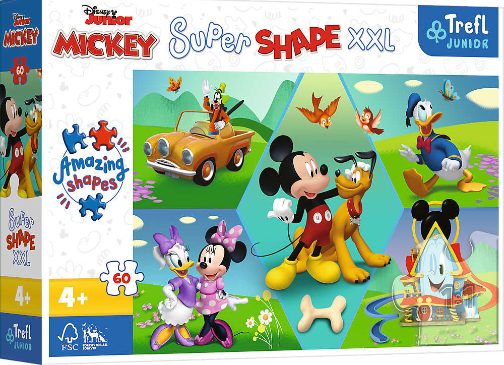Puzzle 60 elementy Super Shape XXL Z Mikim zawsze jest wesoo