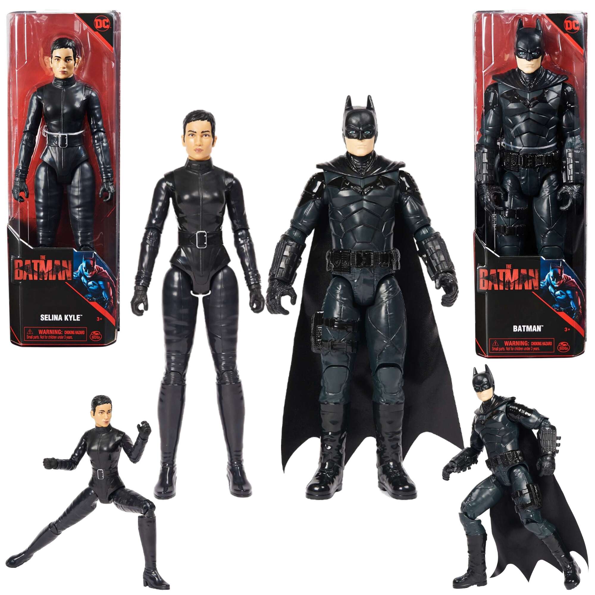 DC Comics The Batman figurka akcji Selina Kyle Kobieta Kot Catwoman 28 cm oraz figurka Batman 30 cm