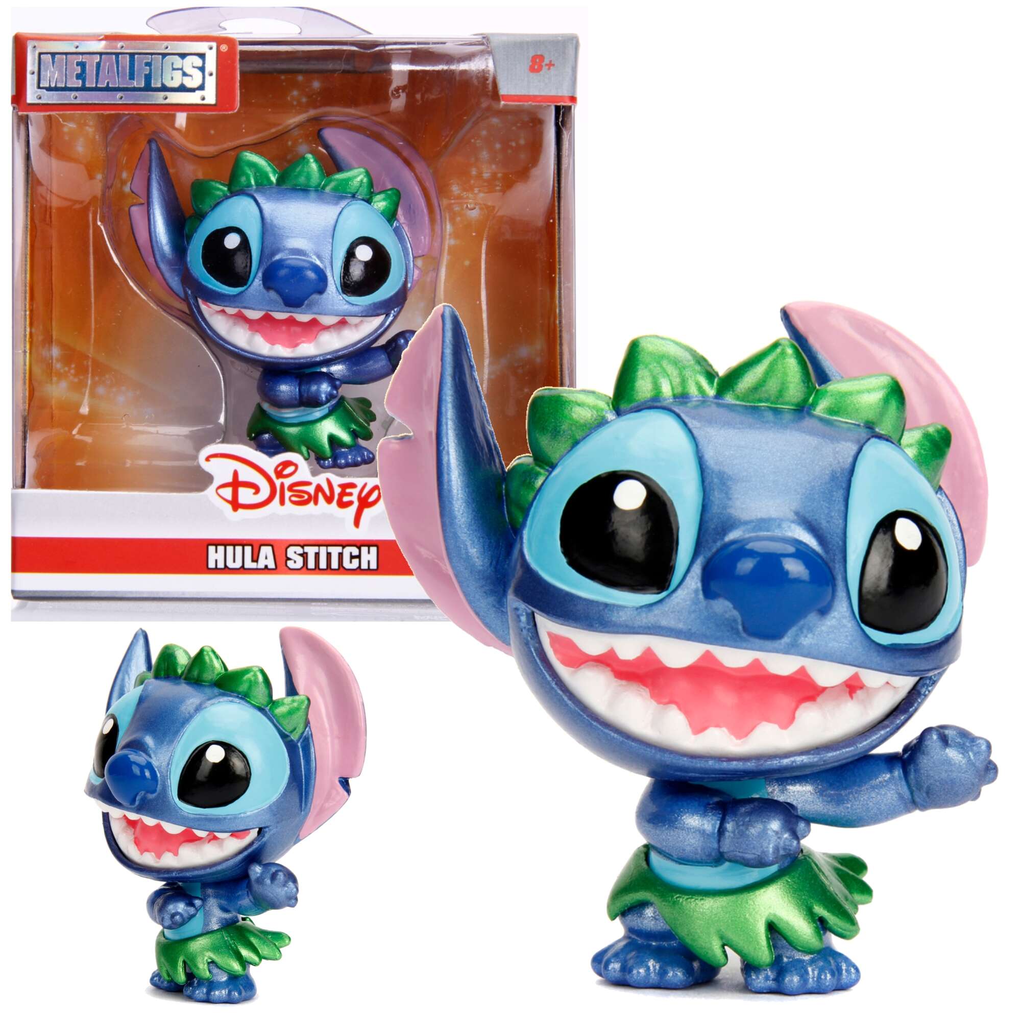 Lilo i Stitch metalowa figurka kolekcjonerska Hawajski Stitch Disney 4cm metalfigs Hula