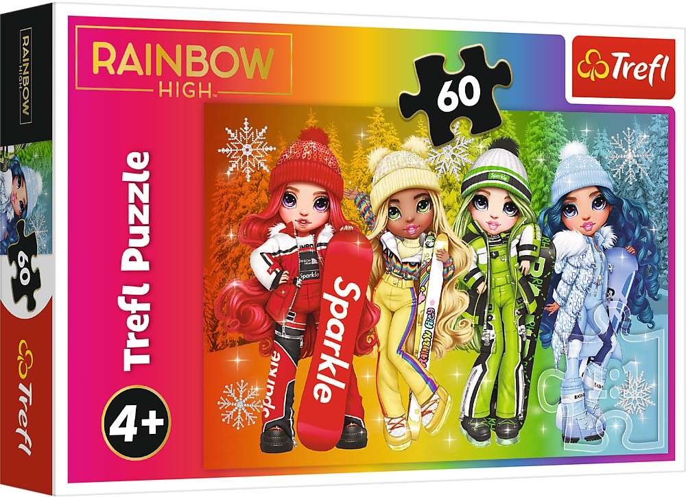 Puzzle 60 elementw Radosne lalki Rainbow High