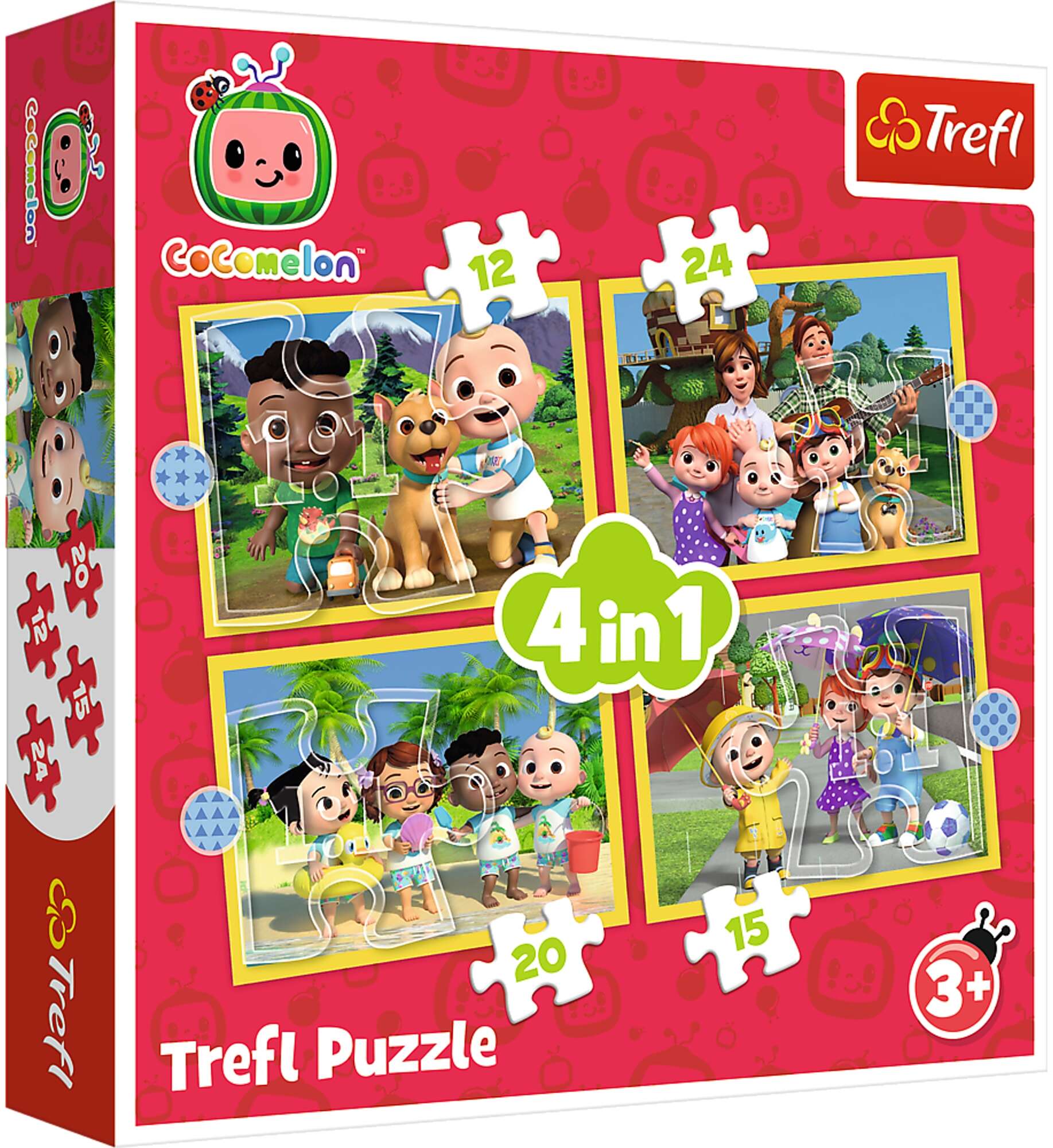 Puzzle 4w1 Cocomelon Poznaj Bohaterow Trefl 3+