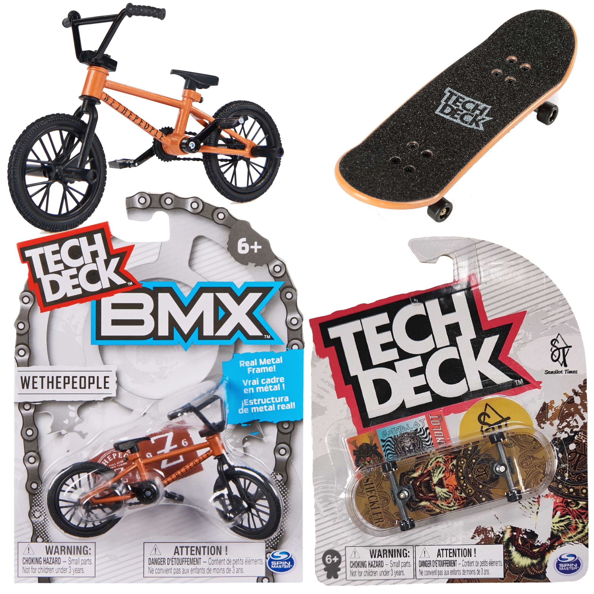 Zestaw Rower BMX Wethepeople fingerbike + deskorolka Sandlot Times Tygrys Fingerboard Tech Deck