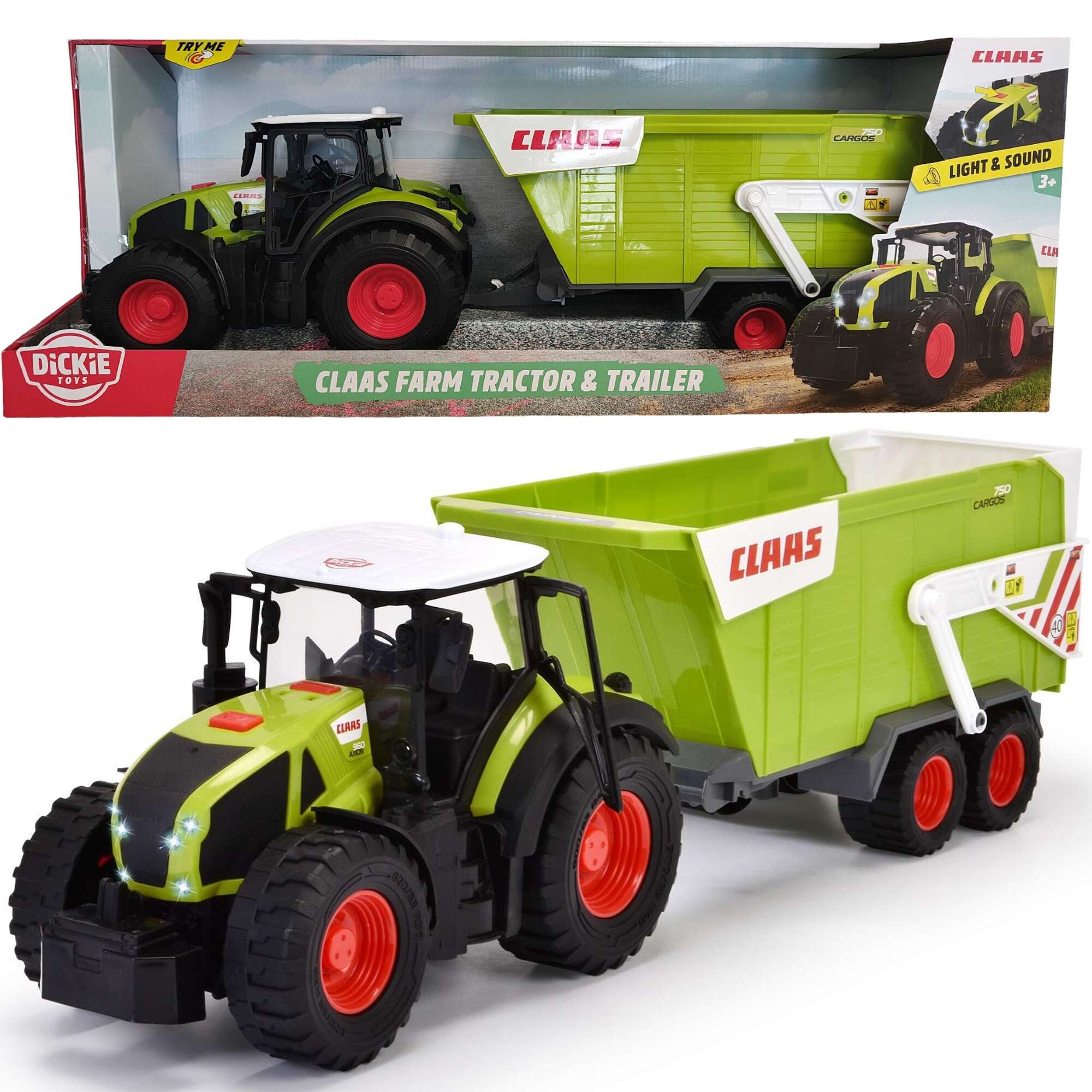 Interaktywny traktor z przyczep Claas wiato/dwik 64 cm