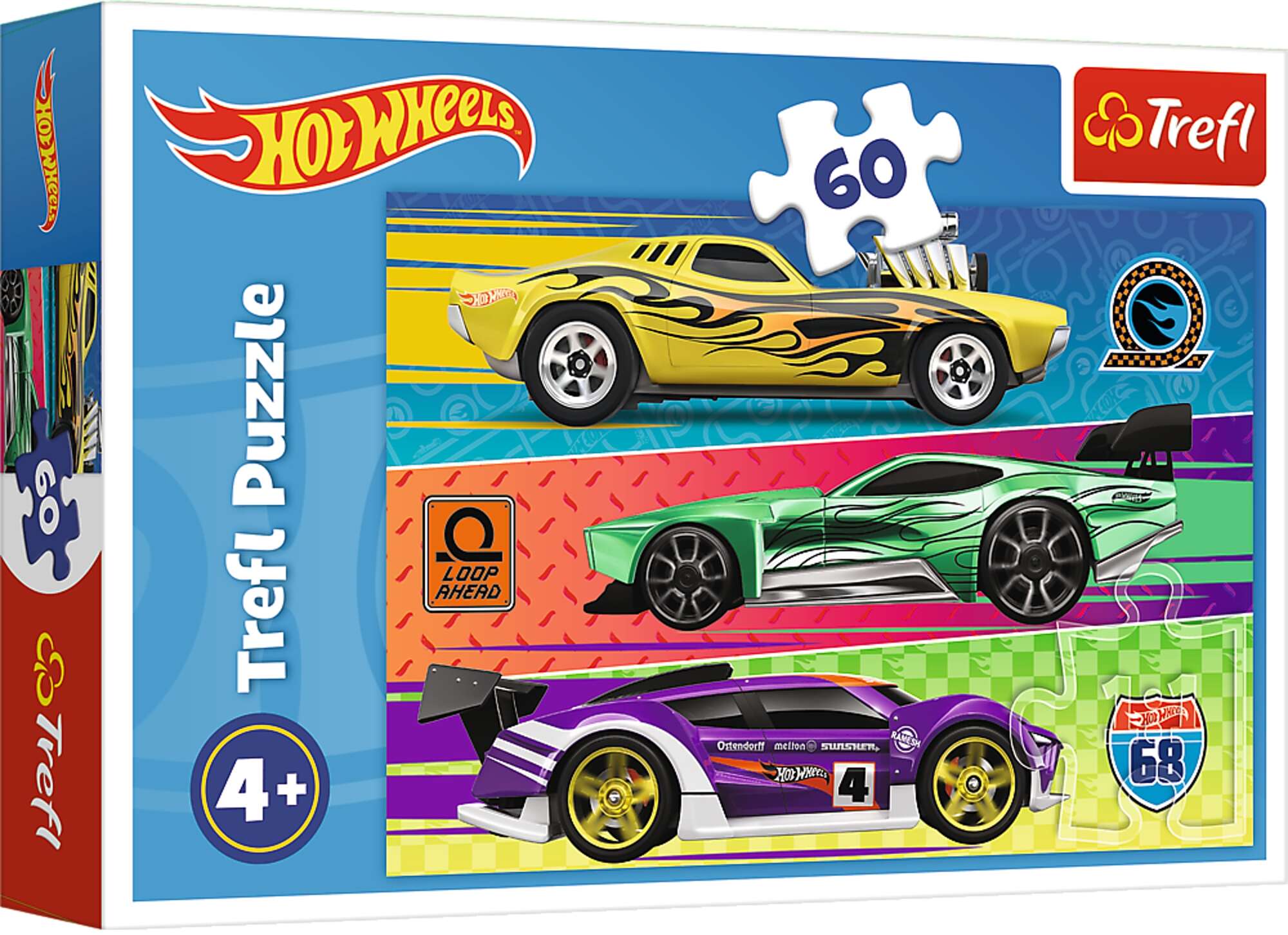 Trefl Puzzle Hot Wheels 60 Wycig kolorowa Ukadanka dla Najmodszych 4+