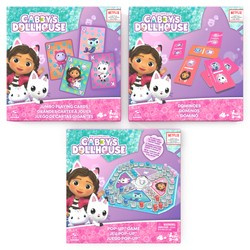 Koci Domek Gabi zestaw gier 3w1 Domino Pop-up Karty Jumbo