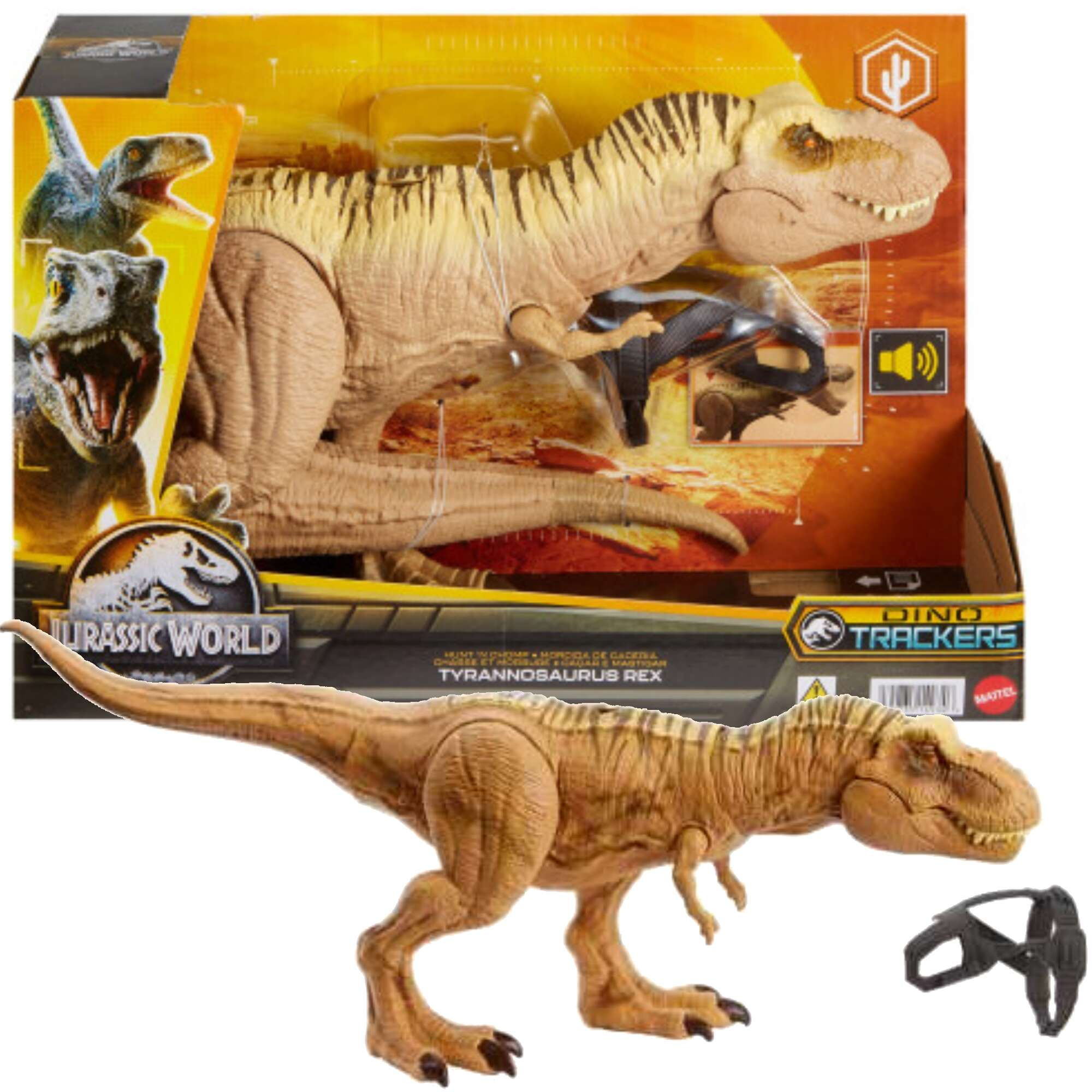 Figurka Interaktywna Dinozaur Tyranozaur Tyrannosaurus Rex Dino Trackers 50 cm