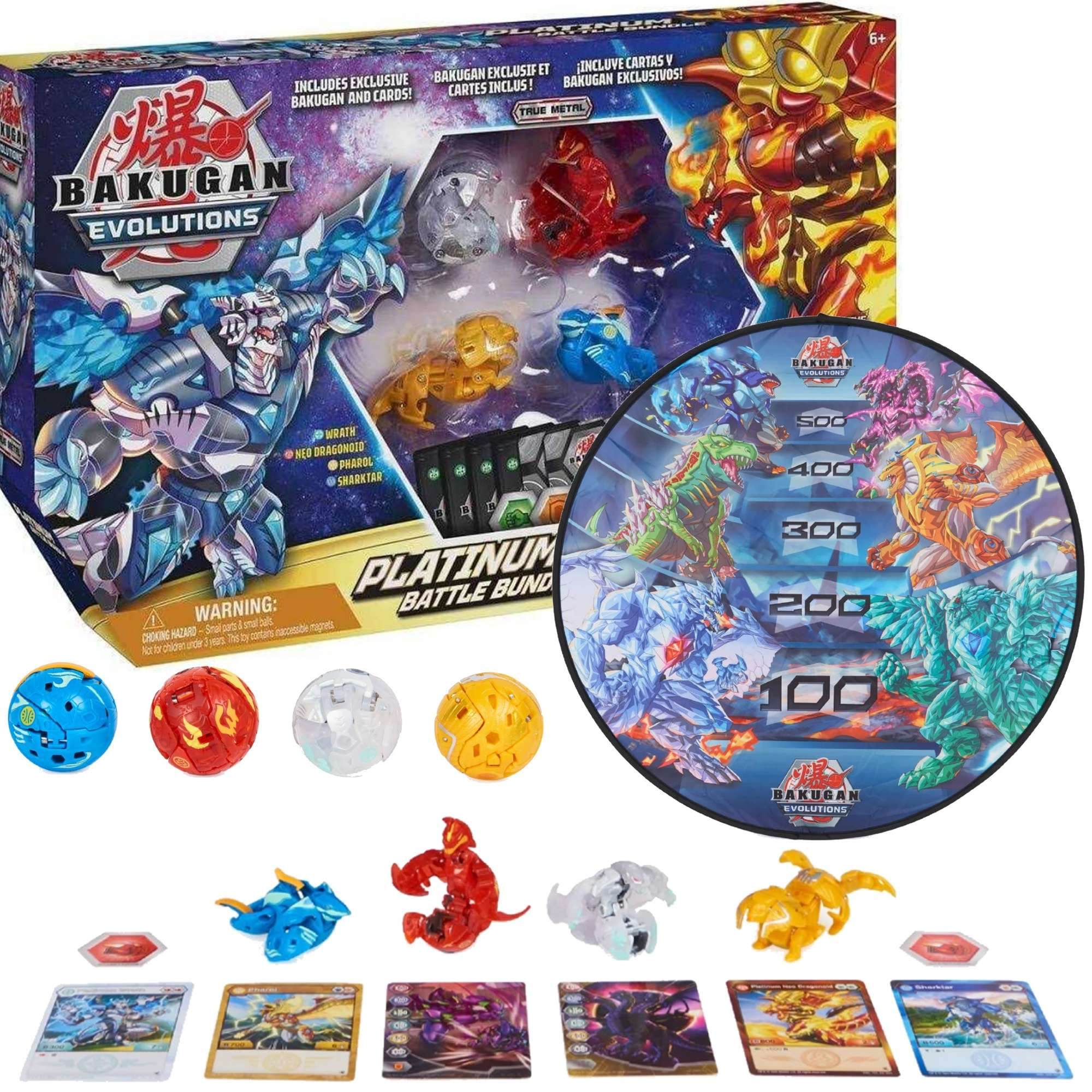 Bakugan Evolutions Duy Zestaw Platinum Battle Bundle Figurki Karty BakuCores Mata