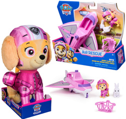 Psi Patrol Air Rescue Skye Odrzutowiec Pojazd 2 Figurki Królik Chwytak + Skye 33 Cm