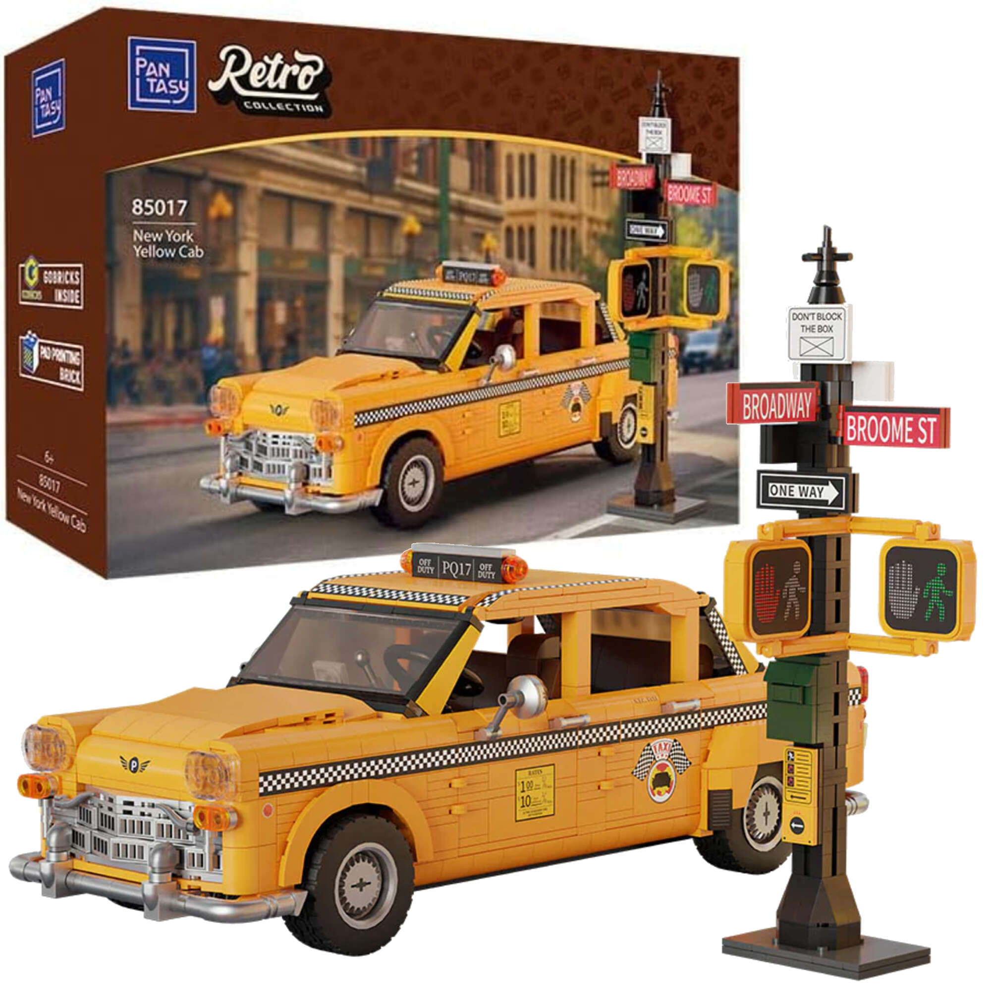 Klocki konstrukcyjne Pantasy Pojazd Taxi Auto Yellow Cab 36,5 cm 1601 elementw