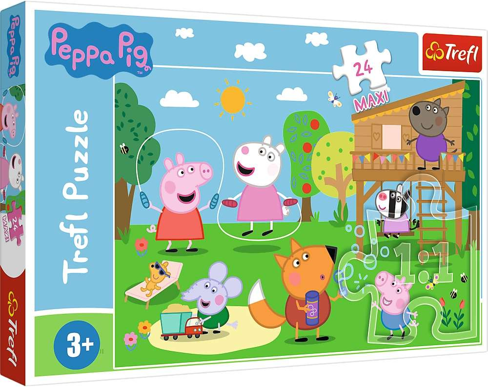 Puzzle Maxi 24 elementw winka Peppa Zabawy na polanie