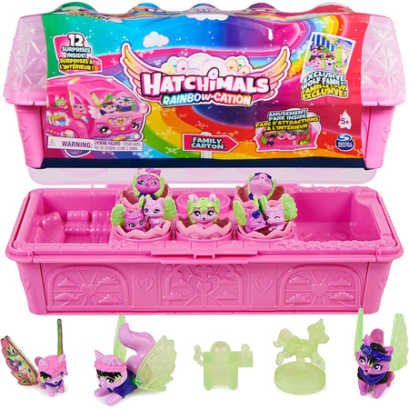 Hatchimals Zestaw Jajka Figurki Tęczowe Wakacje Rainbow Cation 6 niespodzianek z figurkami