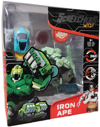 Screechers Wild! Zestaw Tansformujący Pojazd Iron Ape małpa samochód moneta